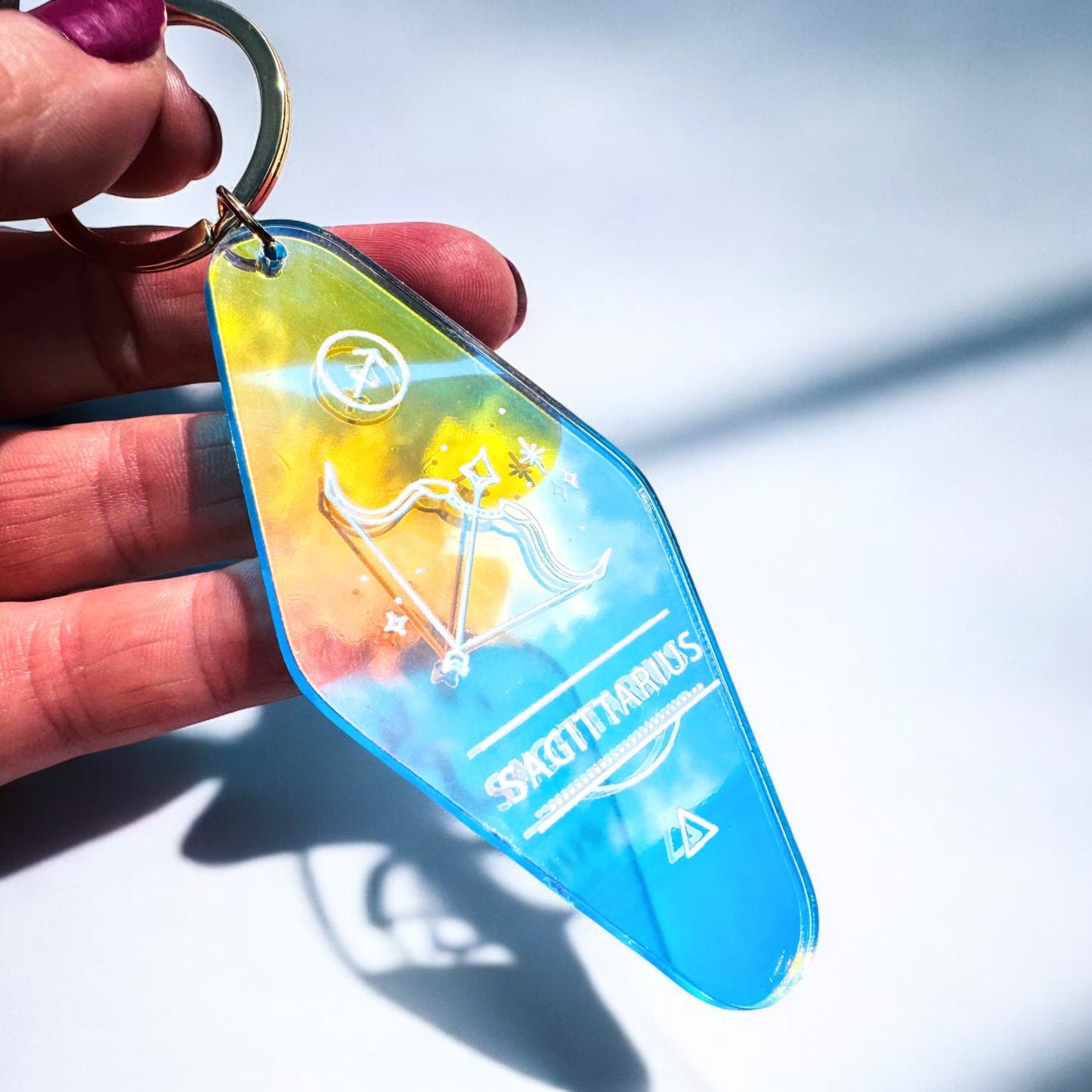 Iridescent Zodiac Key Rings