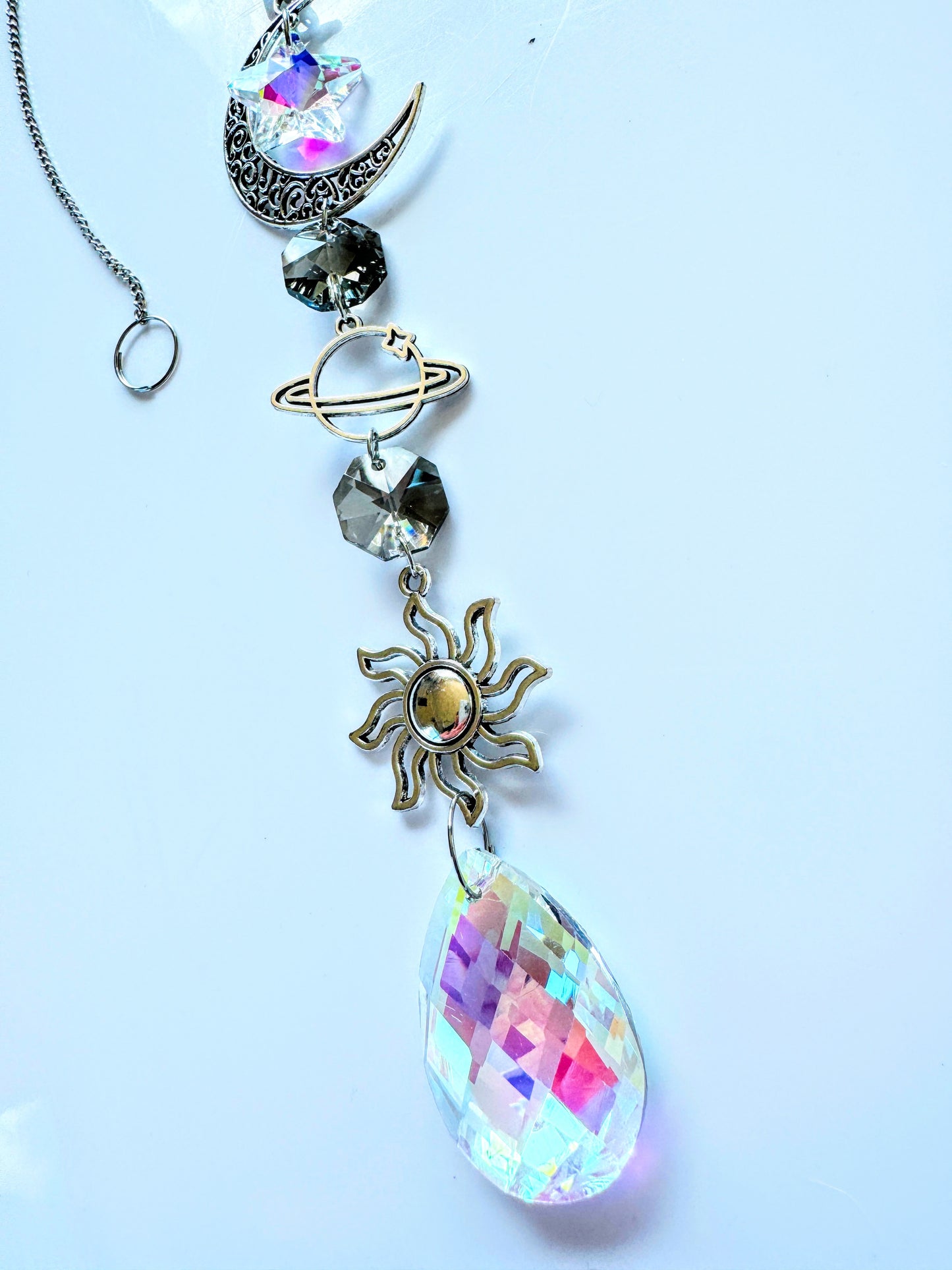 Moon & Star Iridescent Sun Catcher