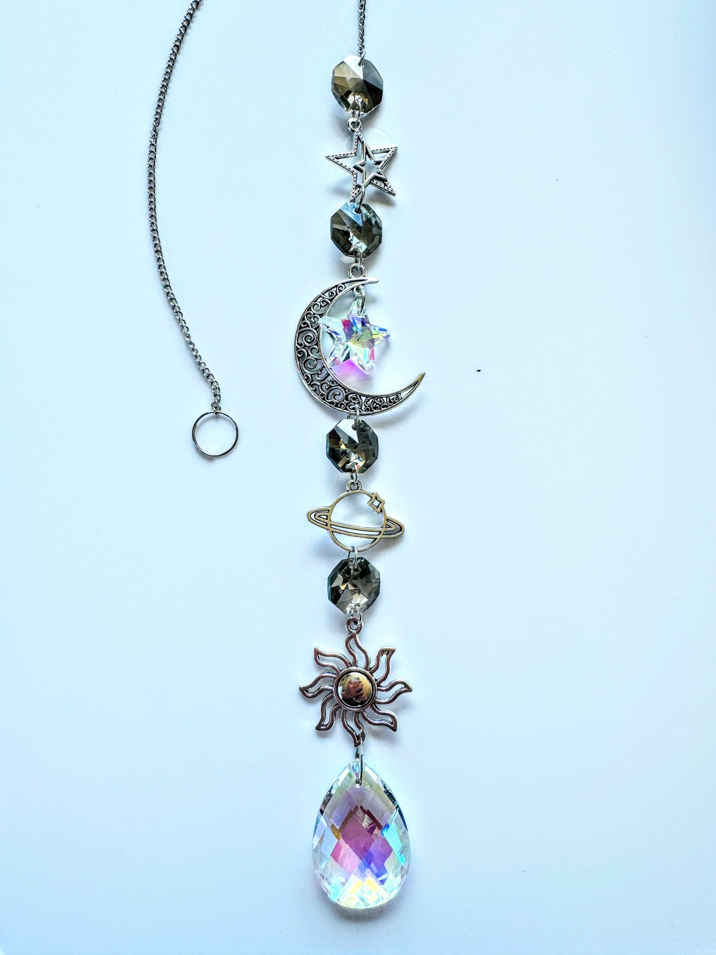 Moon & Star Iridescent Sun Catcher