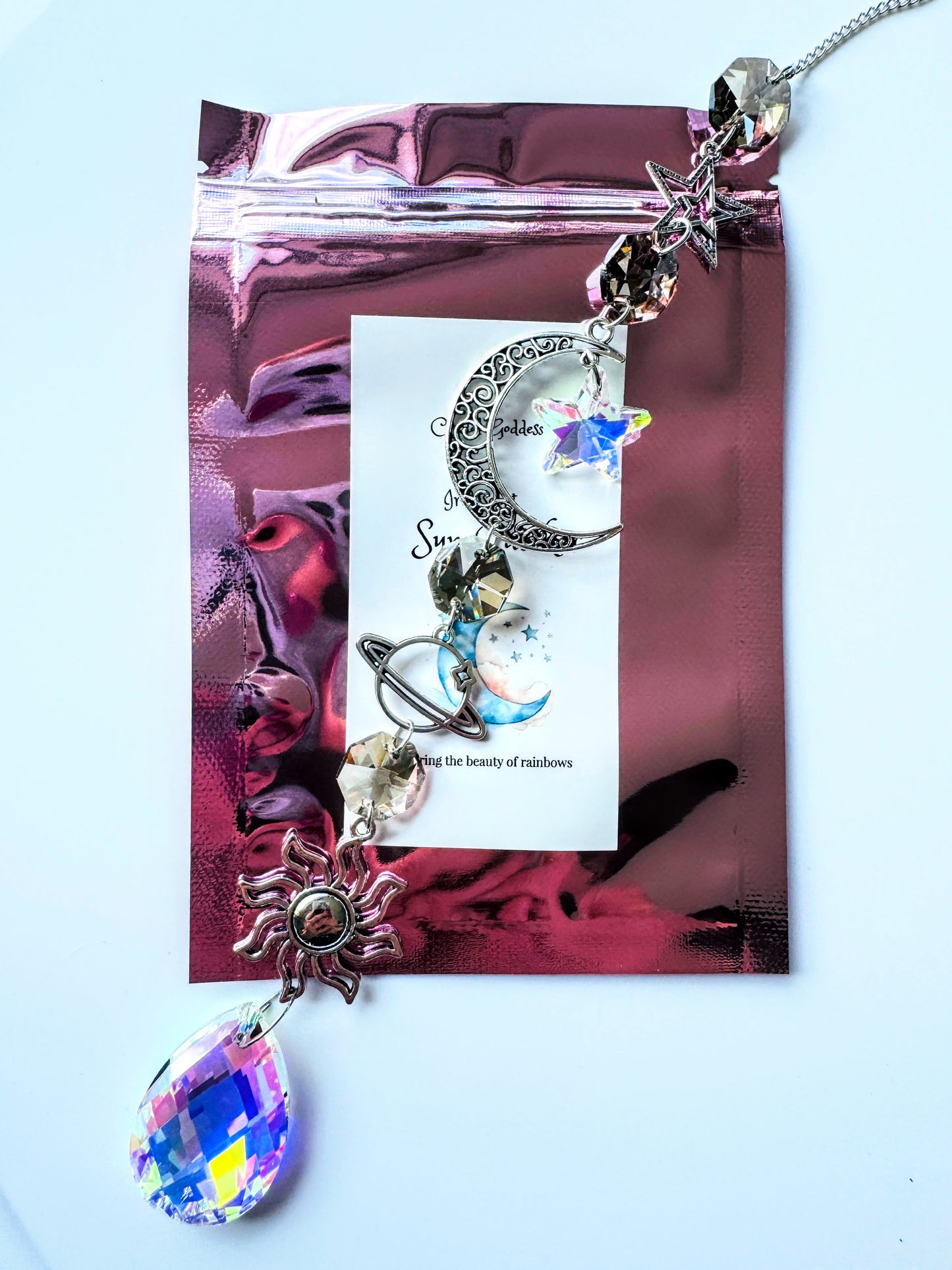 Moon & Star Iridescent Sun Catcher