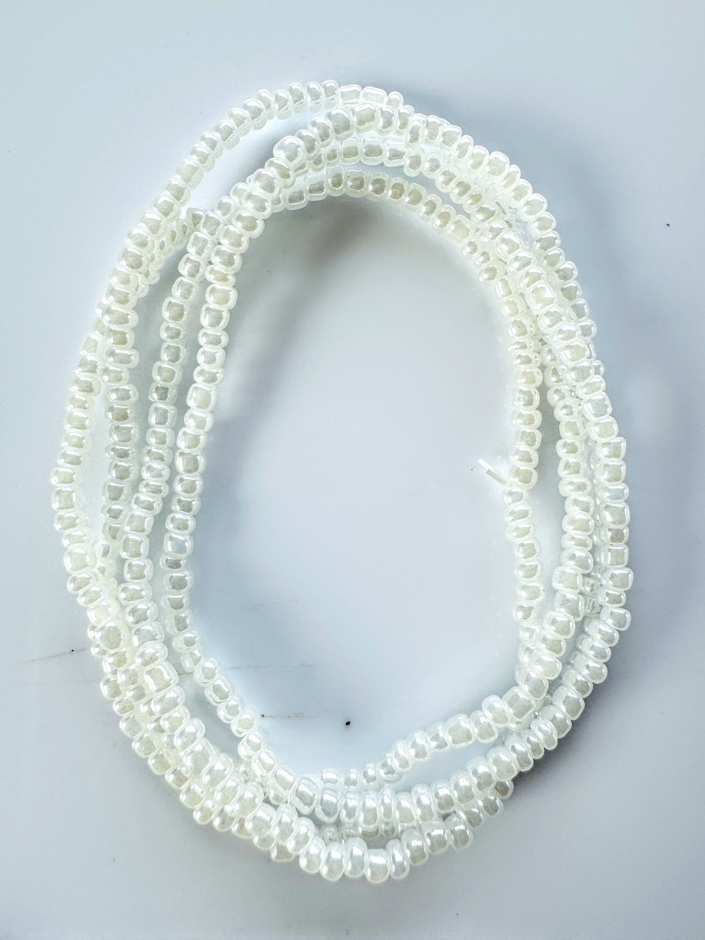 Waist Beads white & Silver 80cm