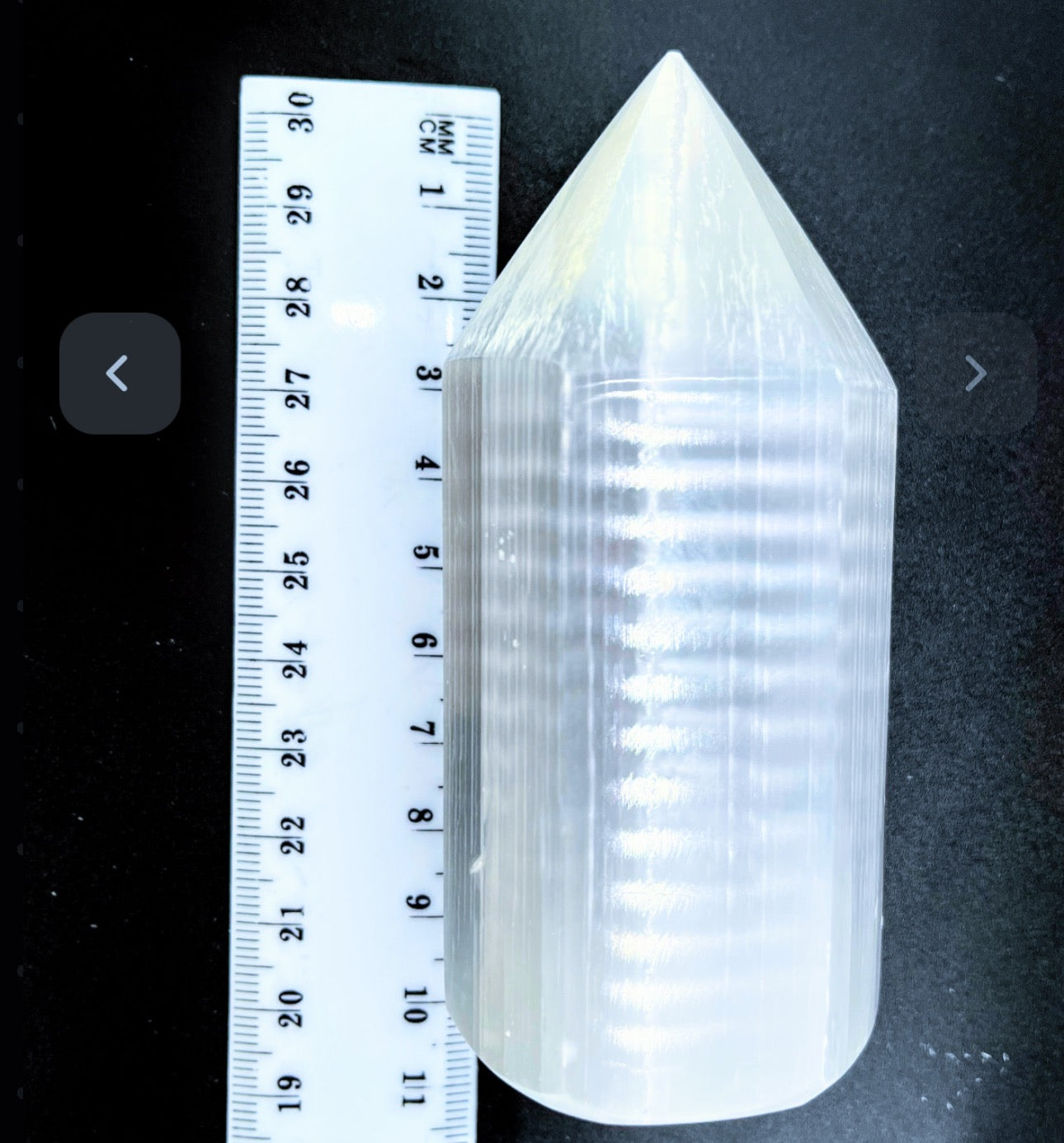 Selenite Point Colour Change Lamp.