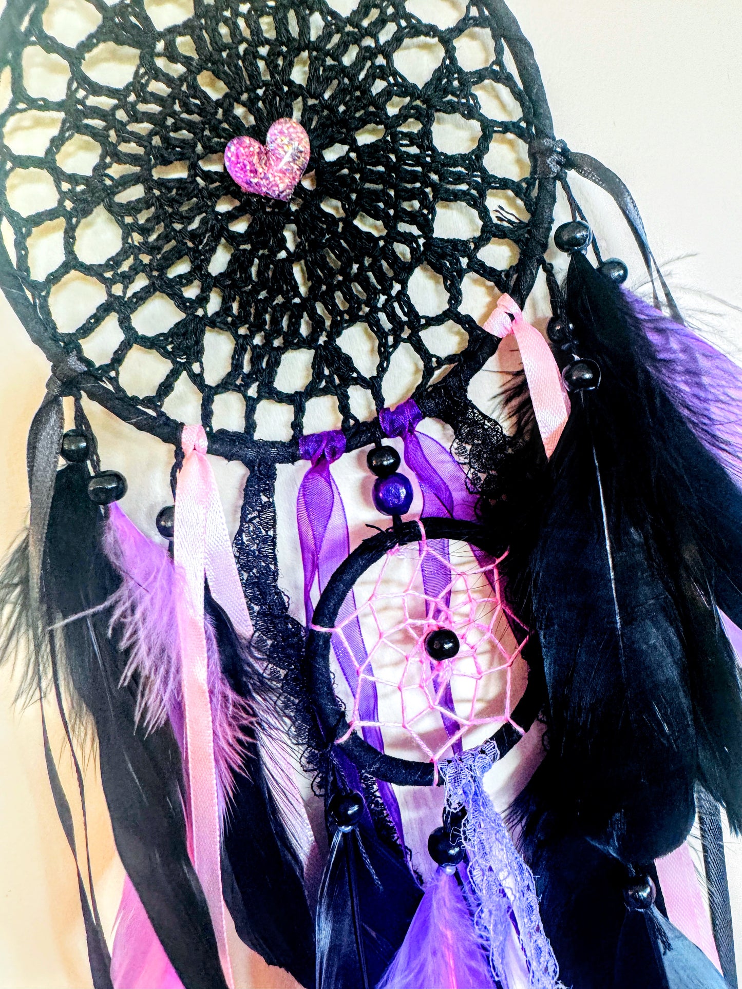 Double Ring Purple & Pink dream Catcher