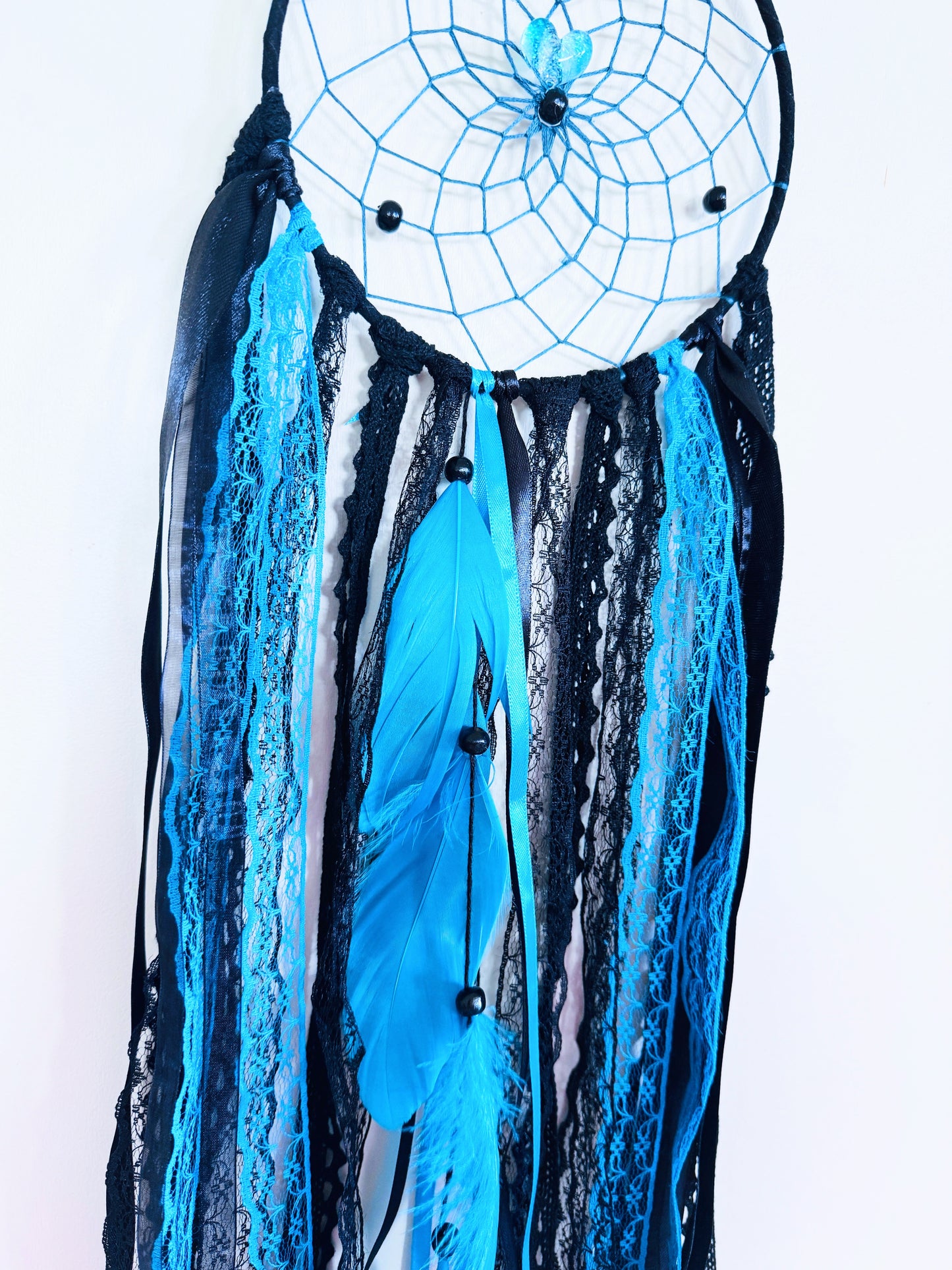 Single Ring Turquoise & Black Dream Catcher