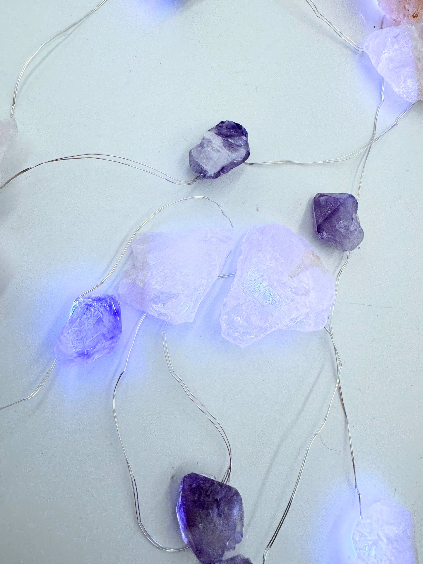 Crystal Fairy Lights Amethyst & Rose Quartz 2M