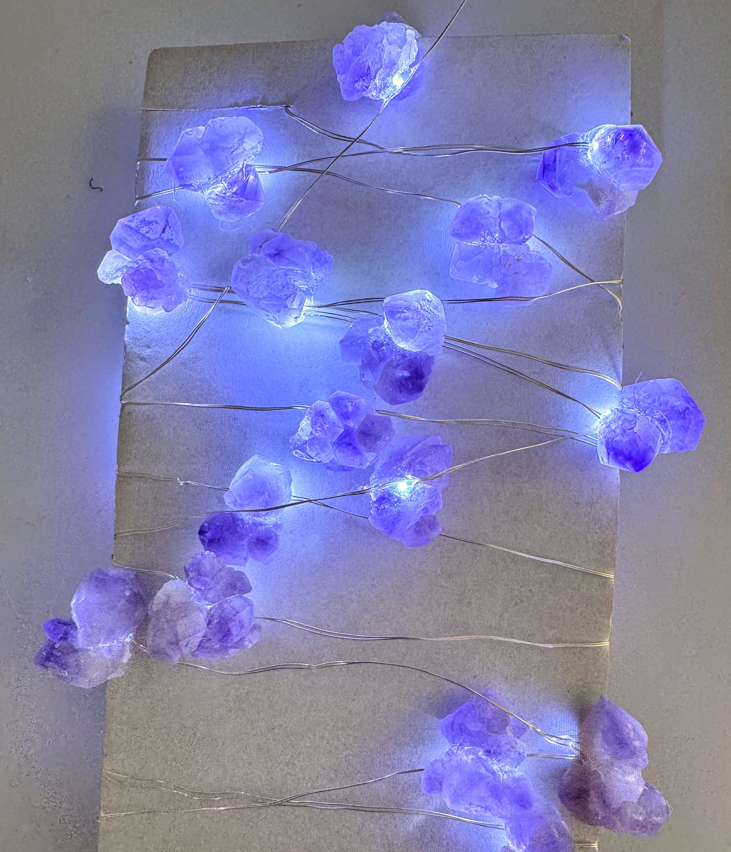 Crystal Fairy Lights Amethyst Flower