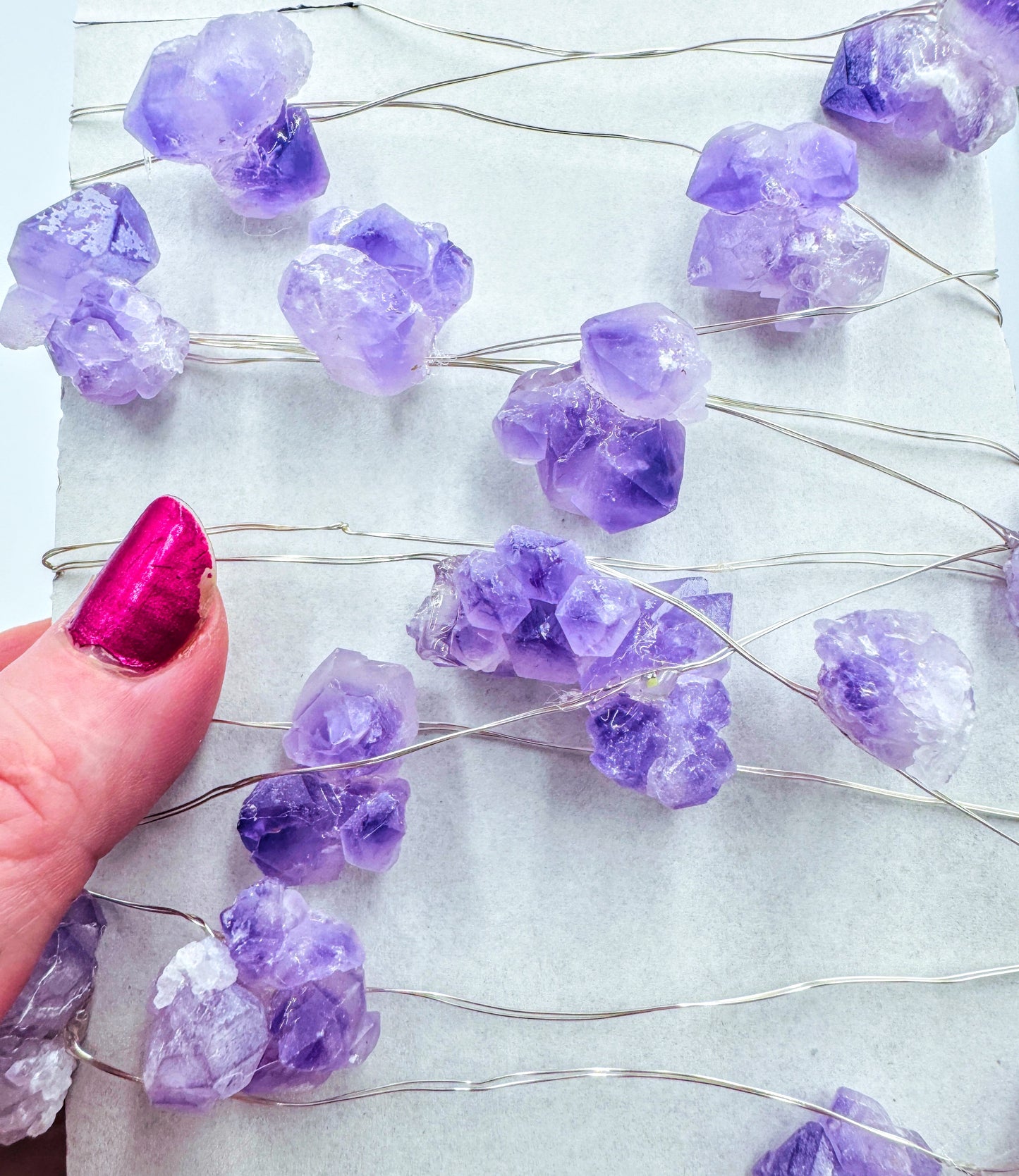 Crystal Fairy Lights Amethyst Flower