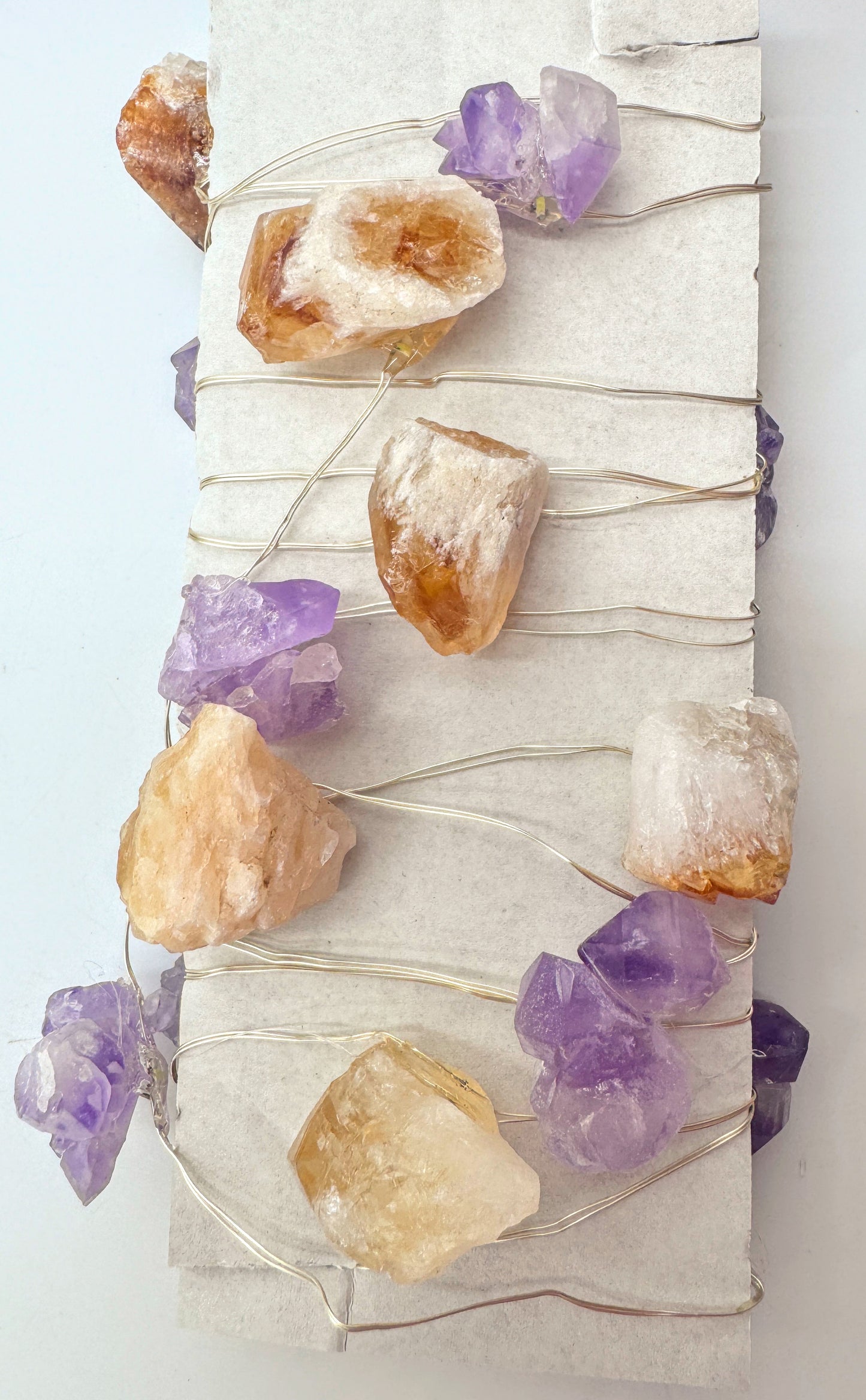 Crystal Fairy Lights Amethyst & Citrine