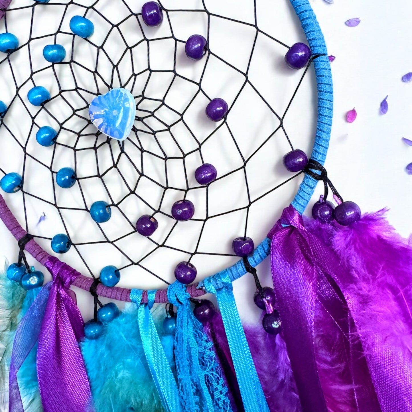 Purple & Turquoise Dream Catcher.