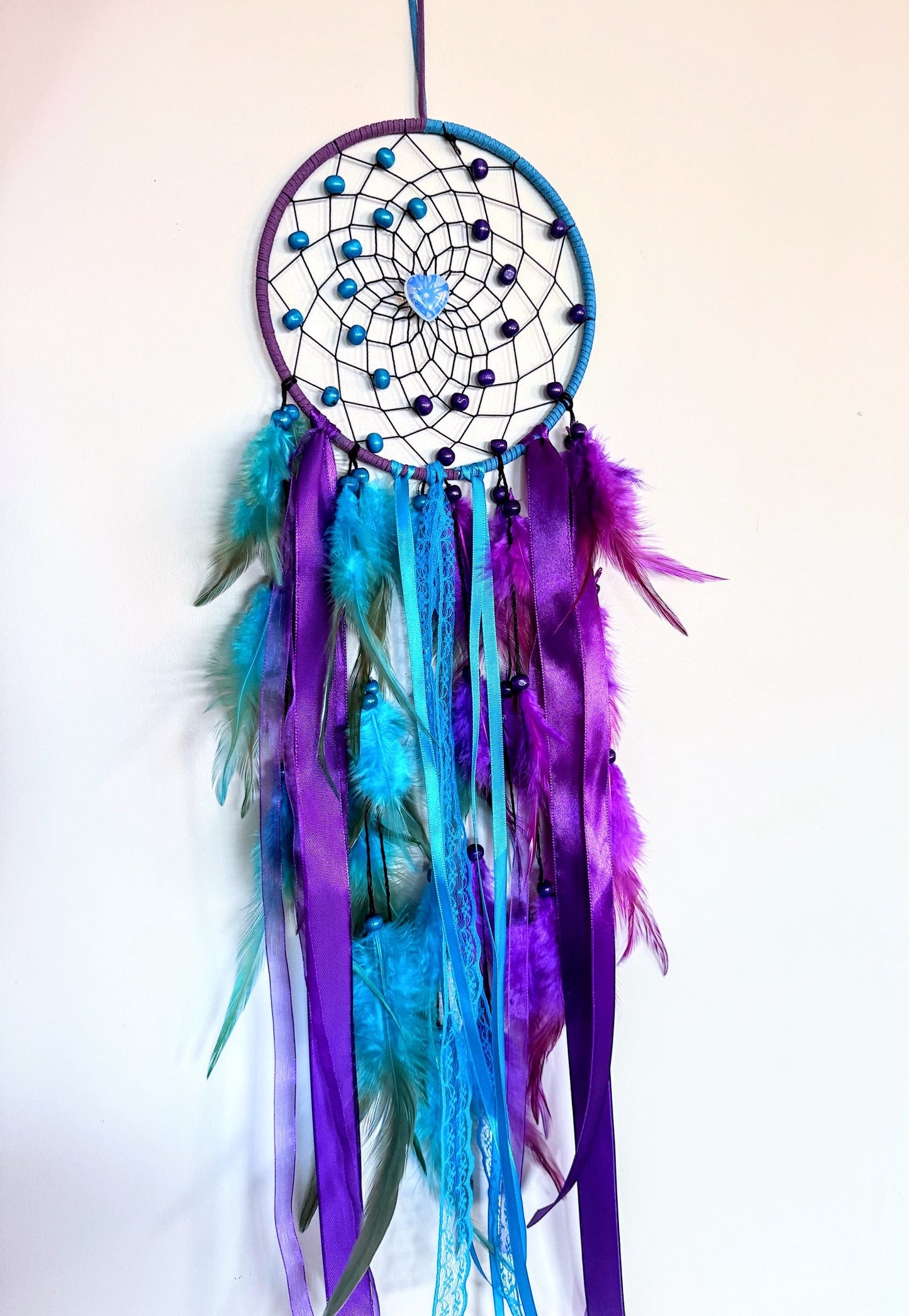 Purple & Turquoise Dream Catcher.