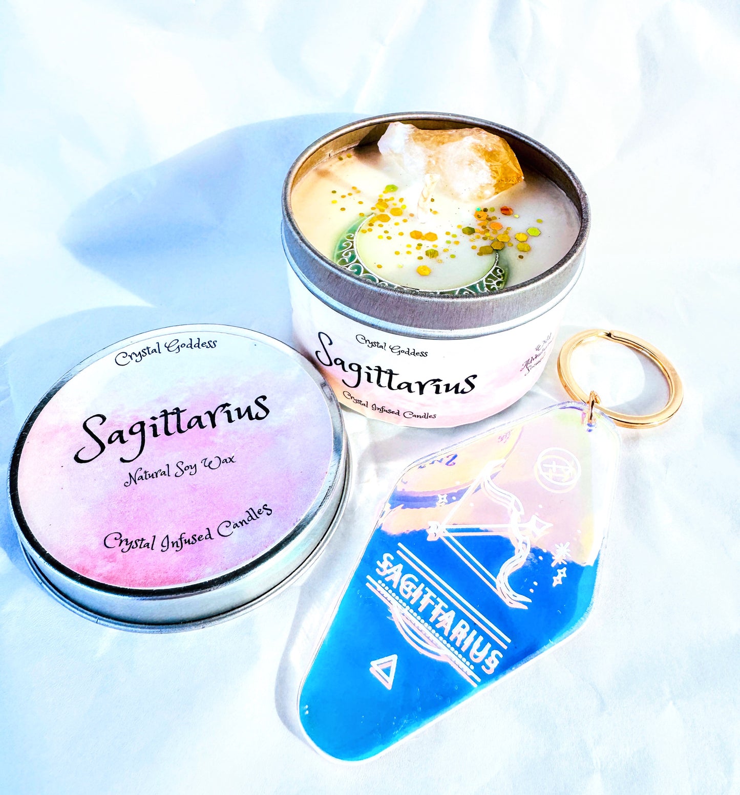 Zodiac Candle & Key Ring Gift Set