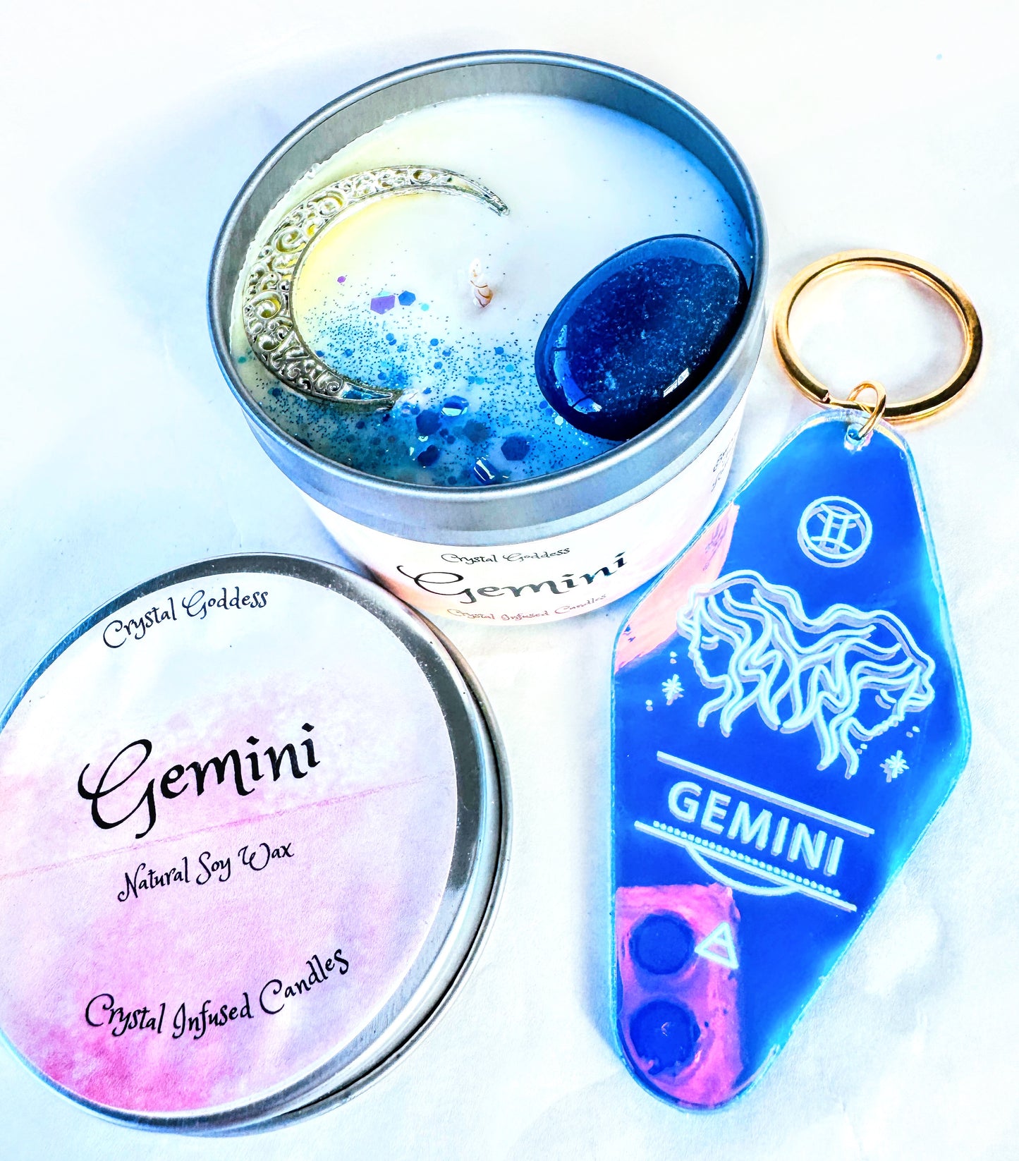 Zodiac Candle & Key Ring Gift Set