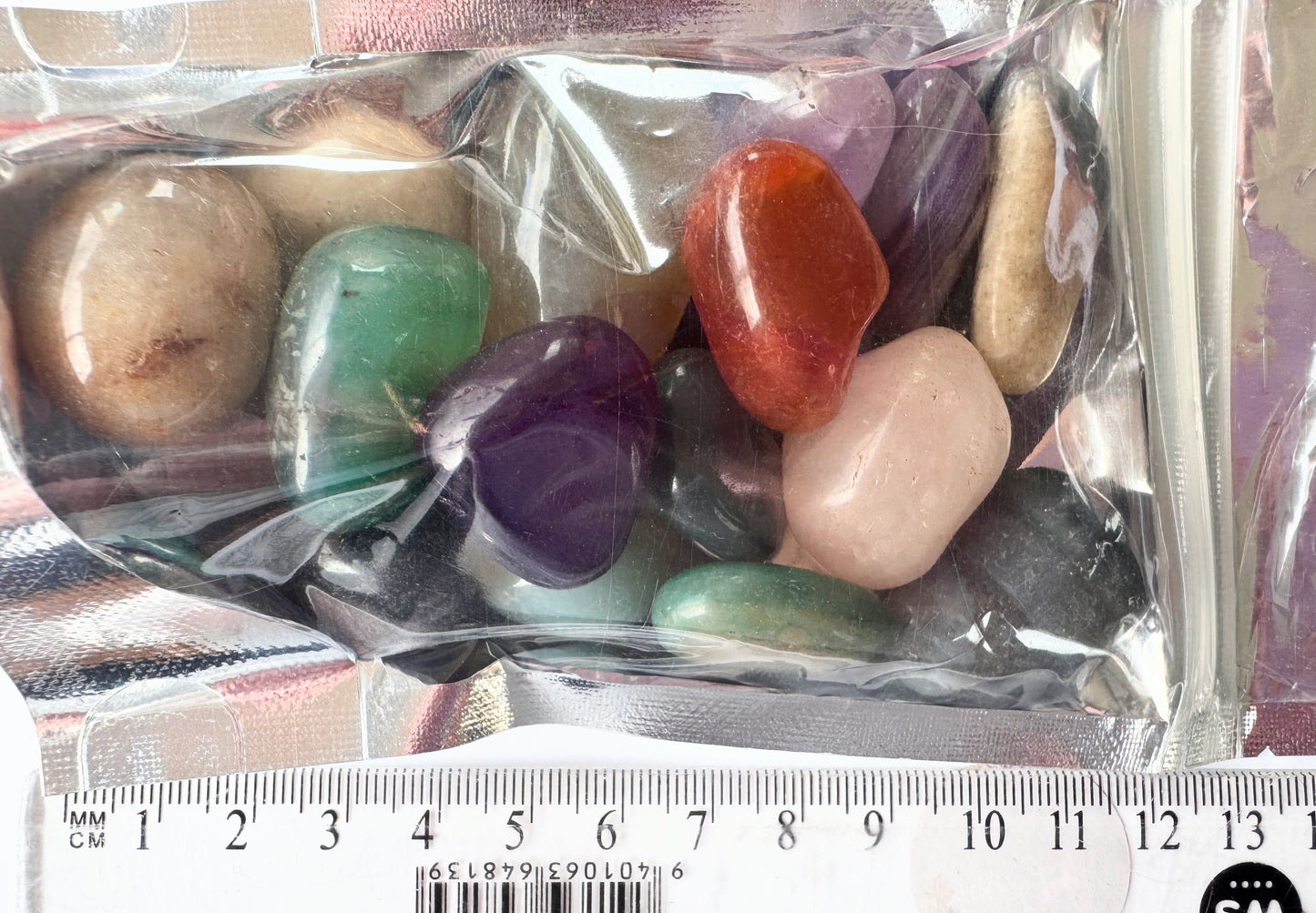 Tumbled Crystal Bags 200+g 4 sizes Available.