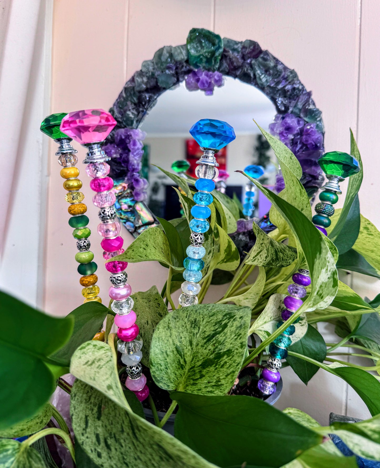 Beaded Plant Stakes ( Fairy Wands)