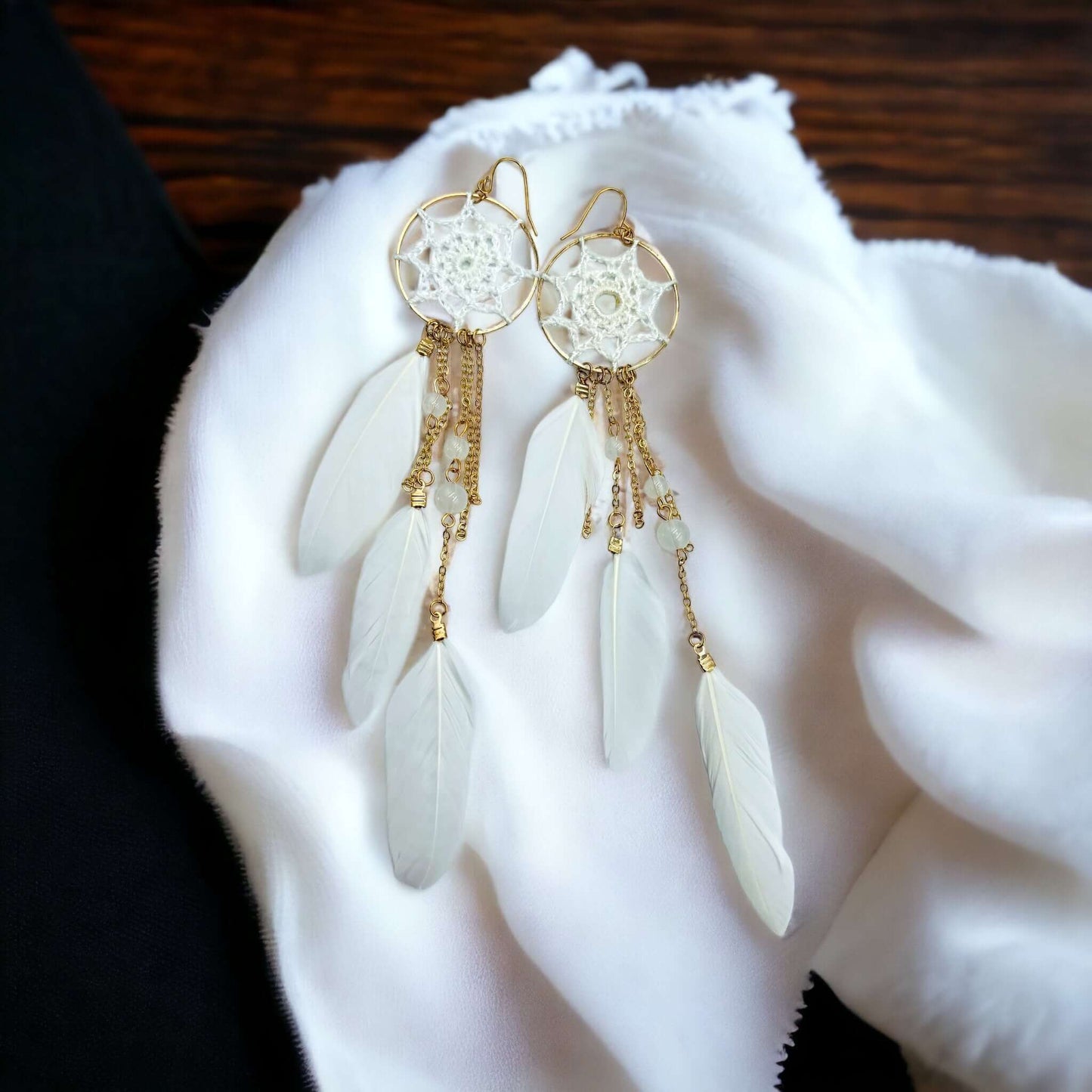 Dream Catcher Feather Earrings