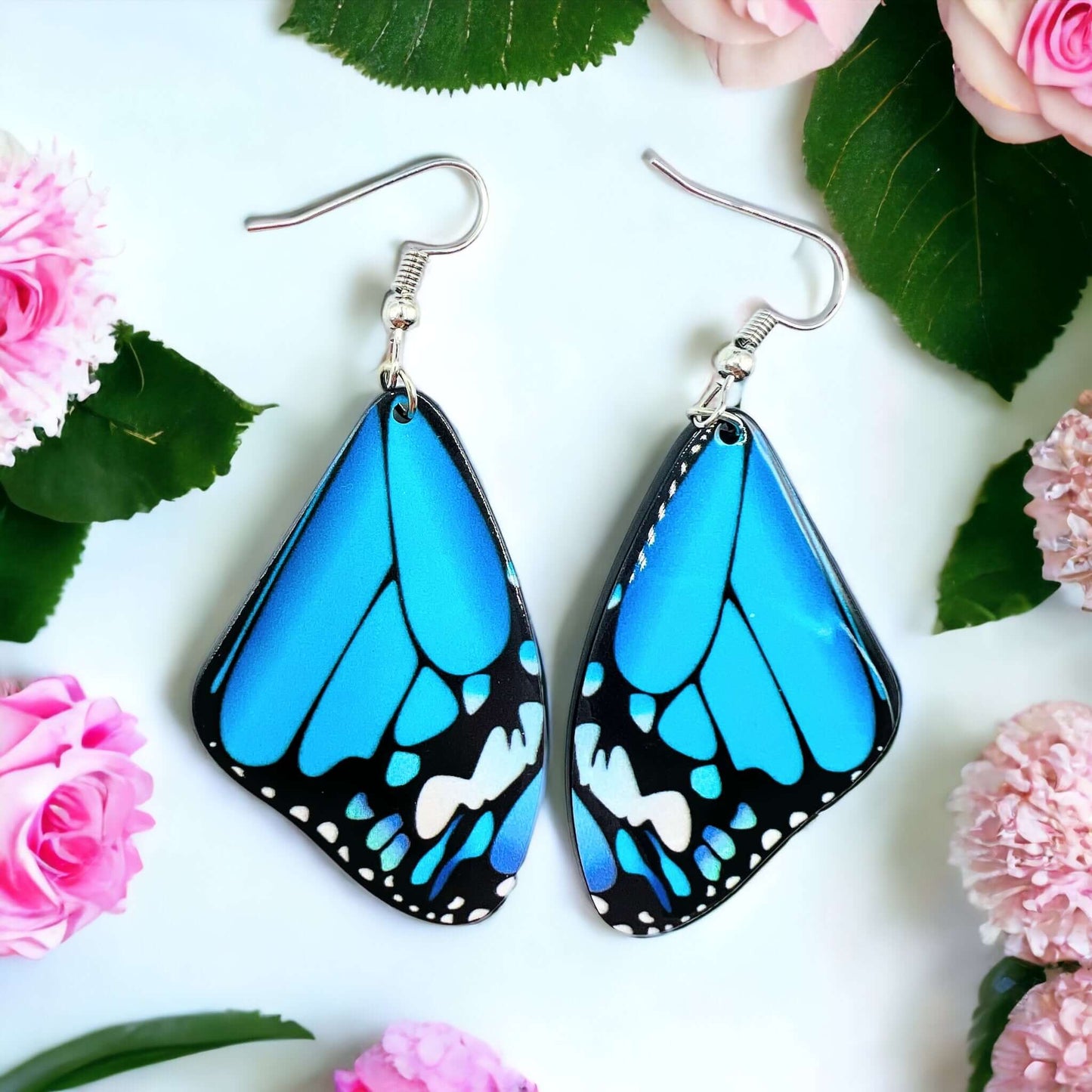 Colourful butterfly wings earrings