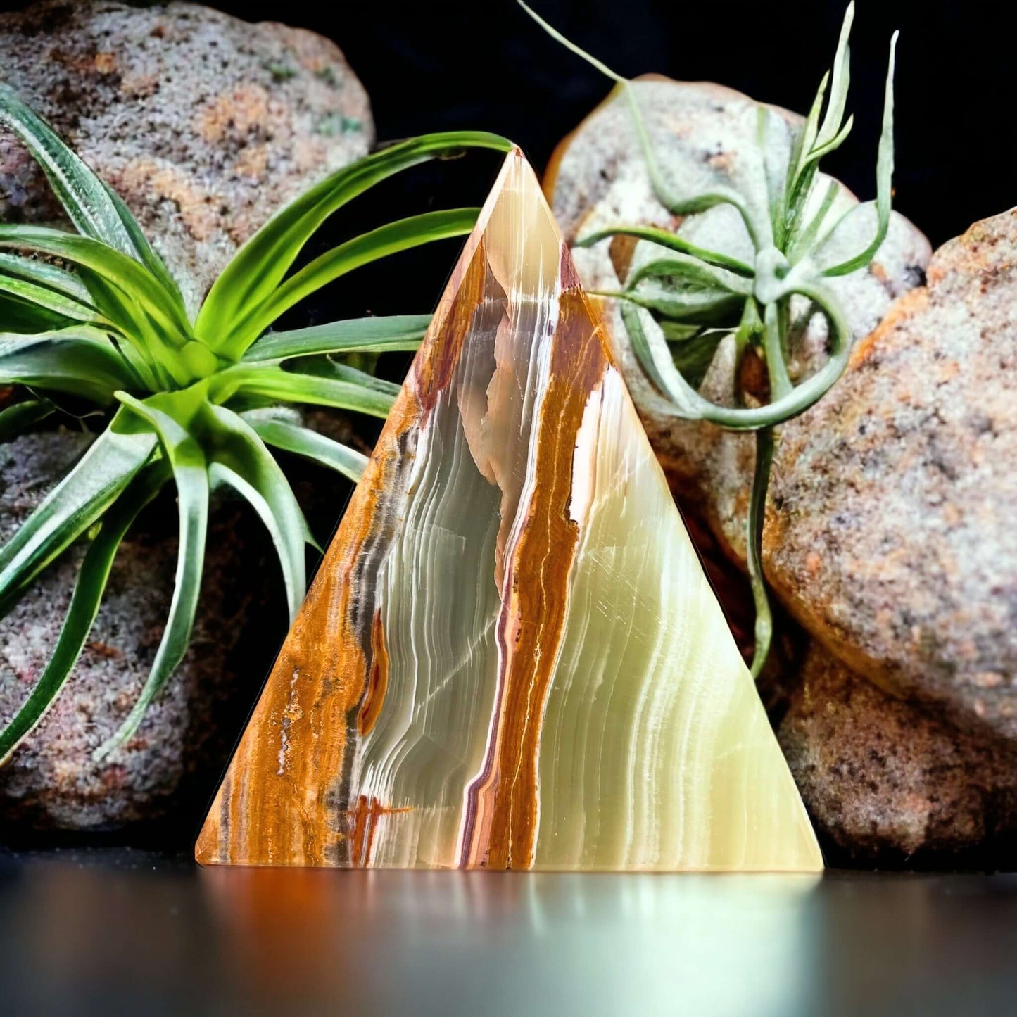 Large Banded Calcite Pyramids.