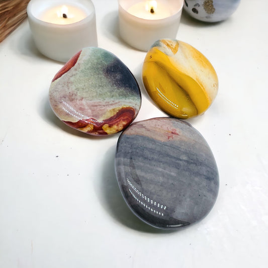 Mookaite Jasper Palm Stones