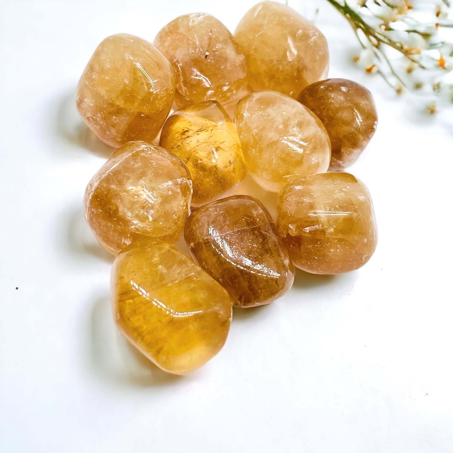 Honey Calcite Tumbles