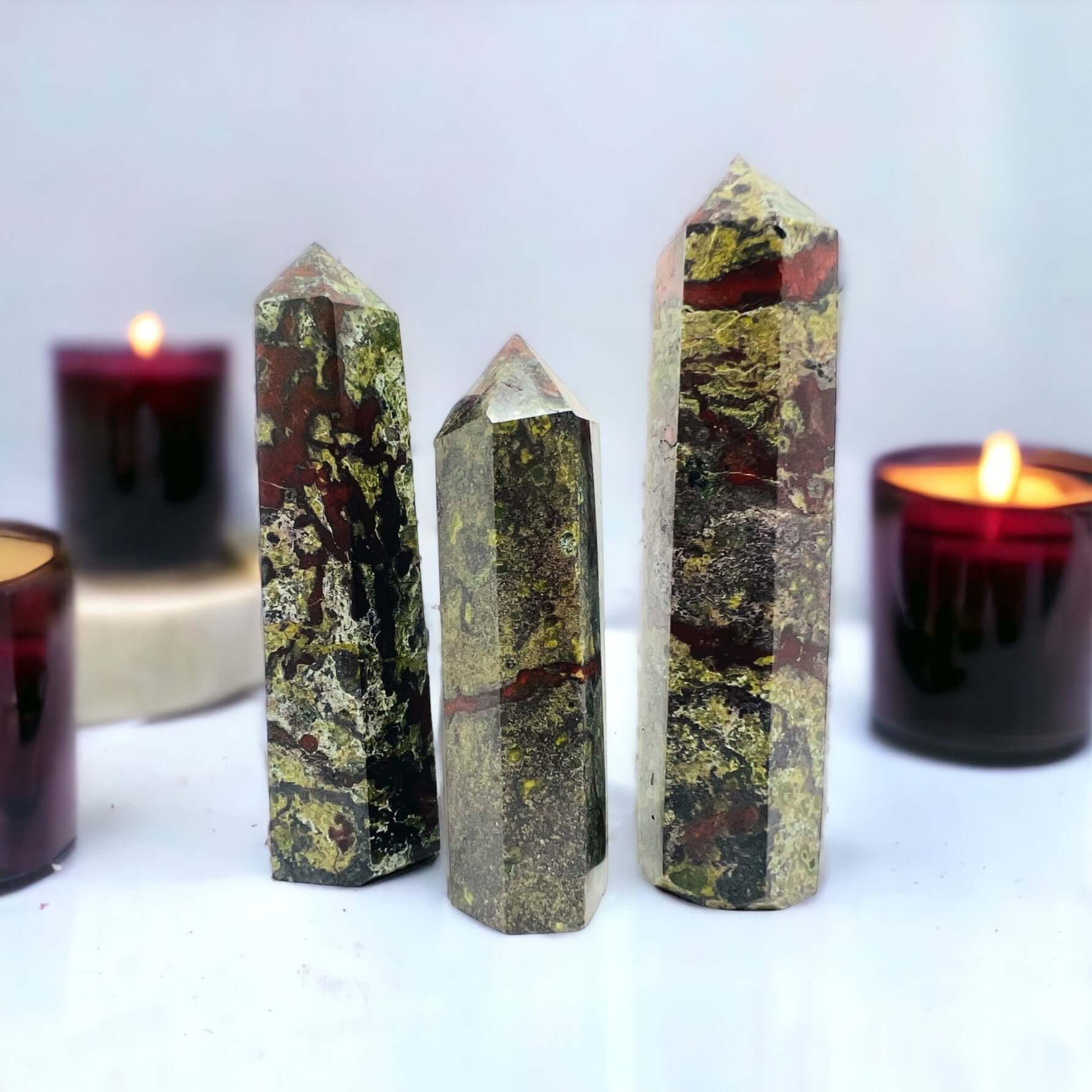 Dragon blood stone points.