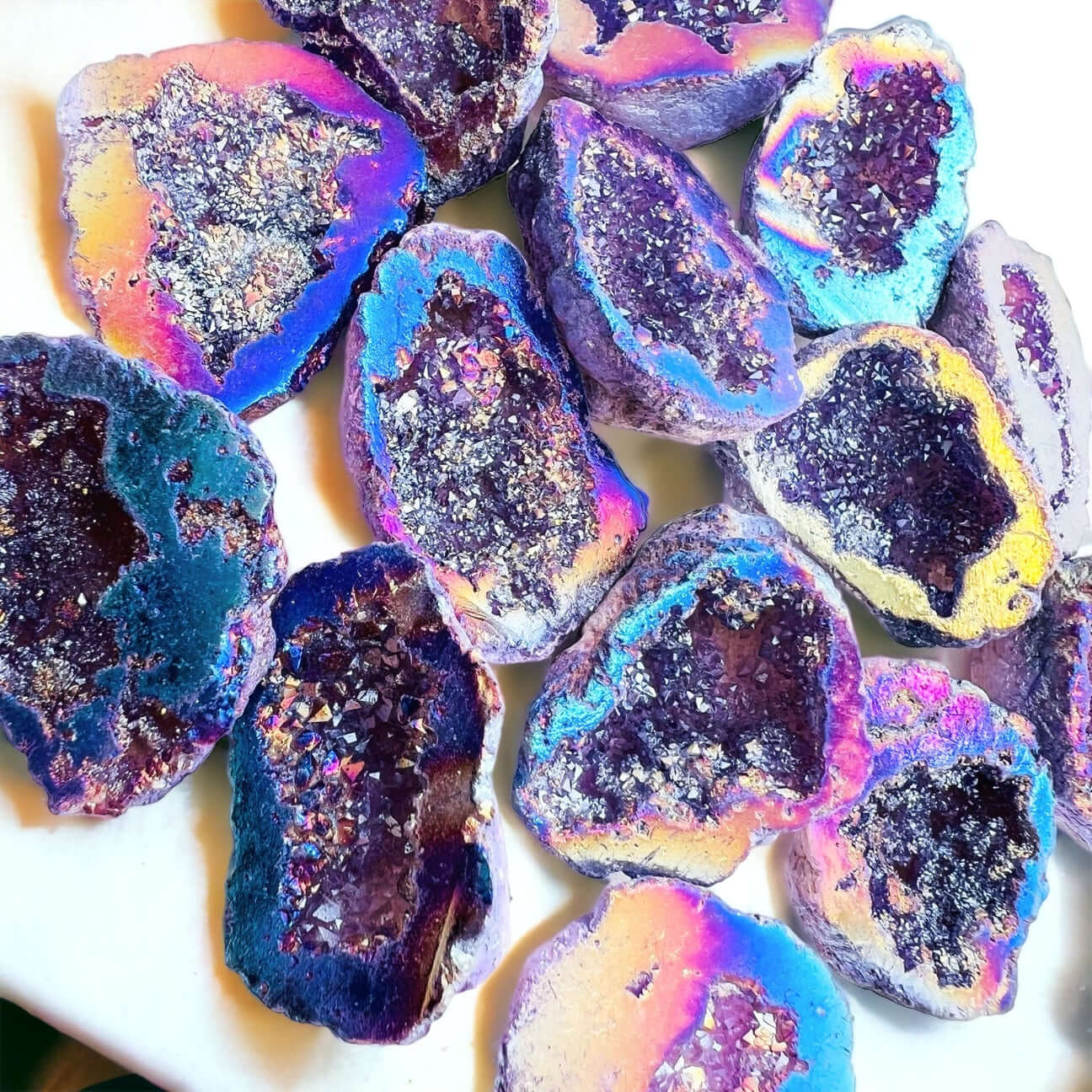 Mini Aura Geodes Purple.