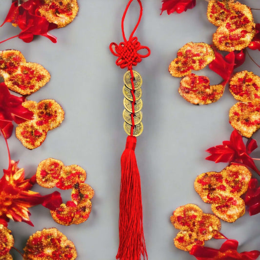 Feng shui luck coins hanger