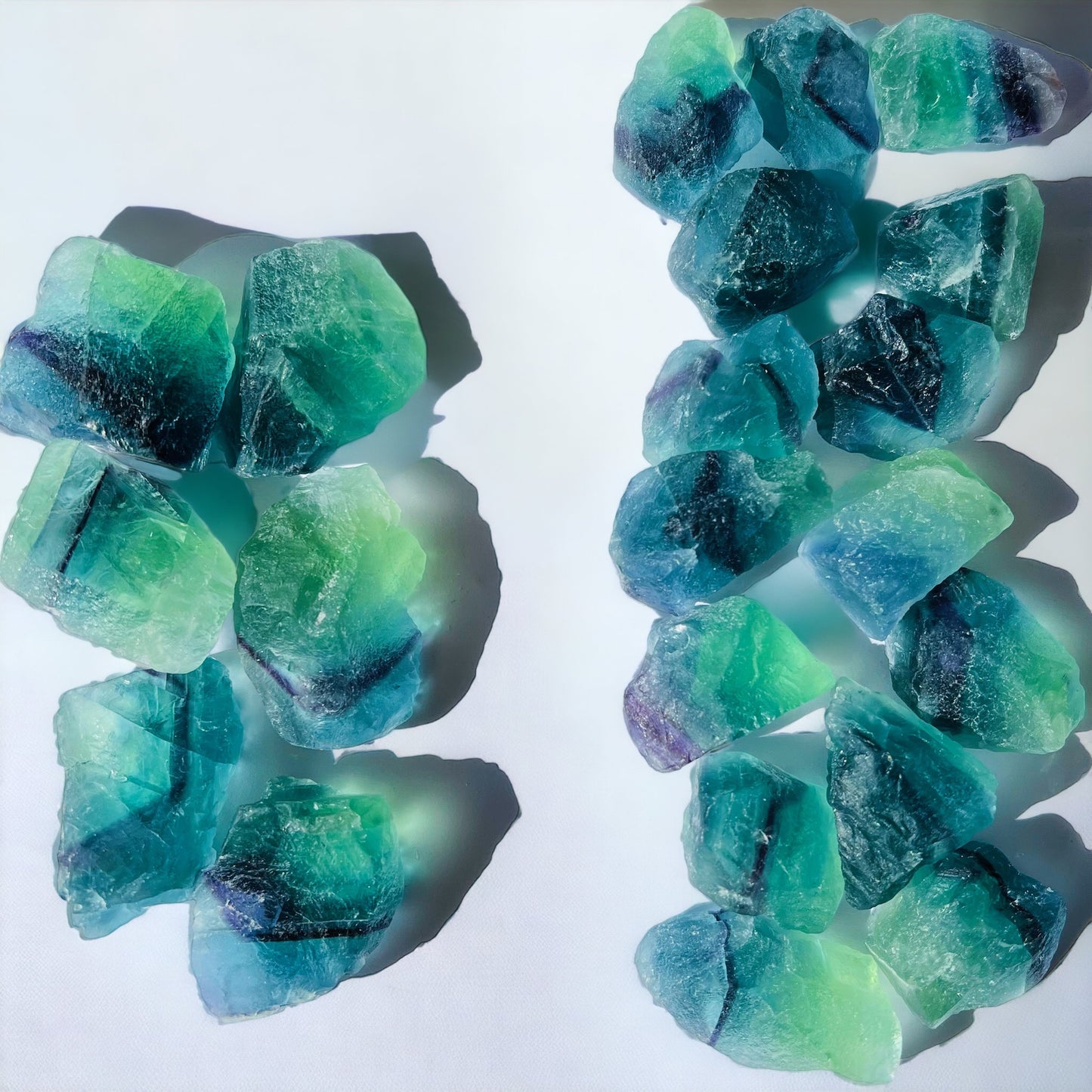 Rough Blue Green Fluorite.