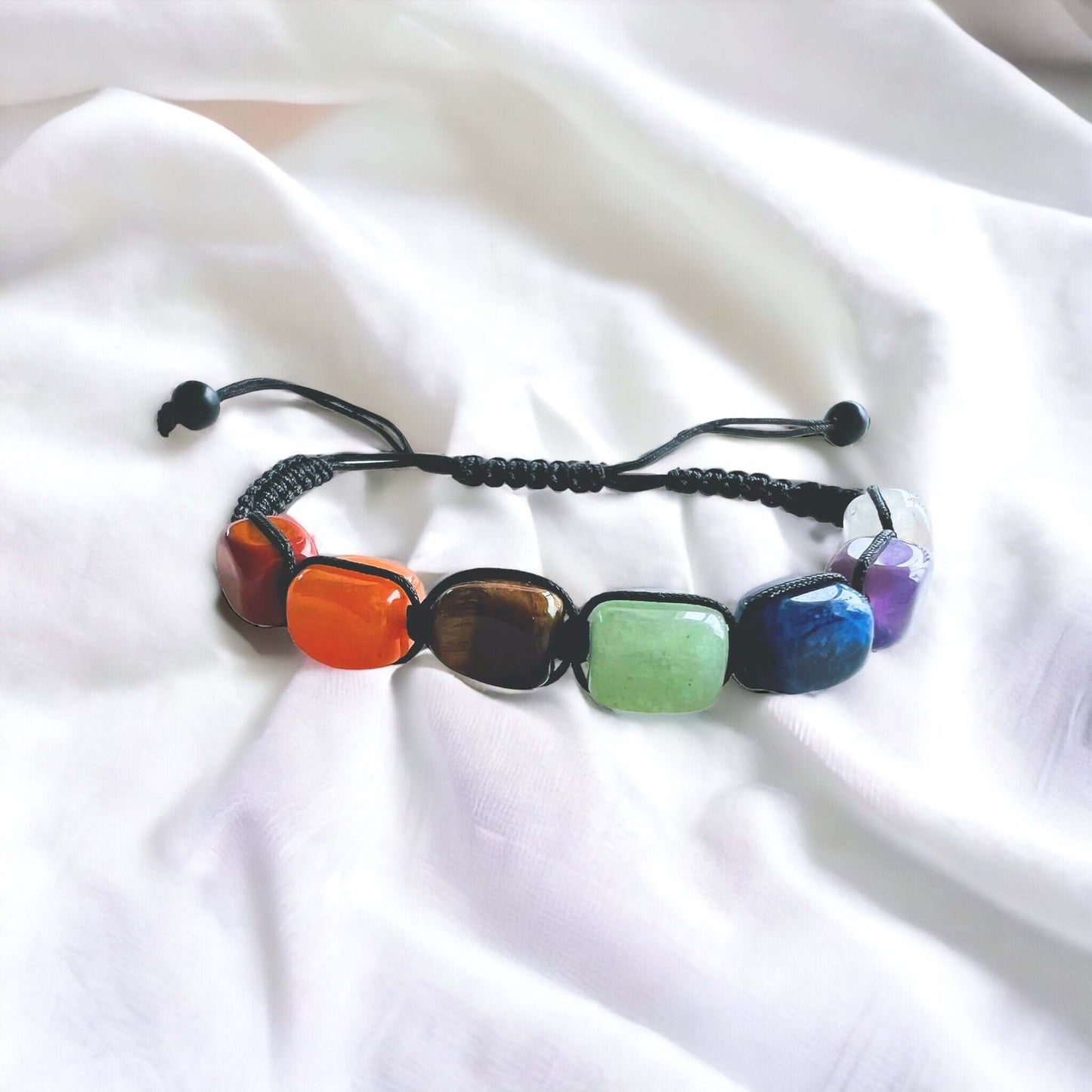 Crystal Chakra Bracelet Adjustable.