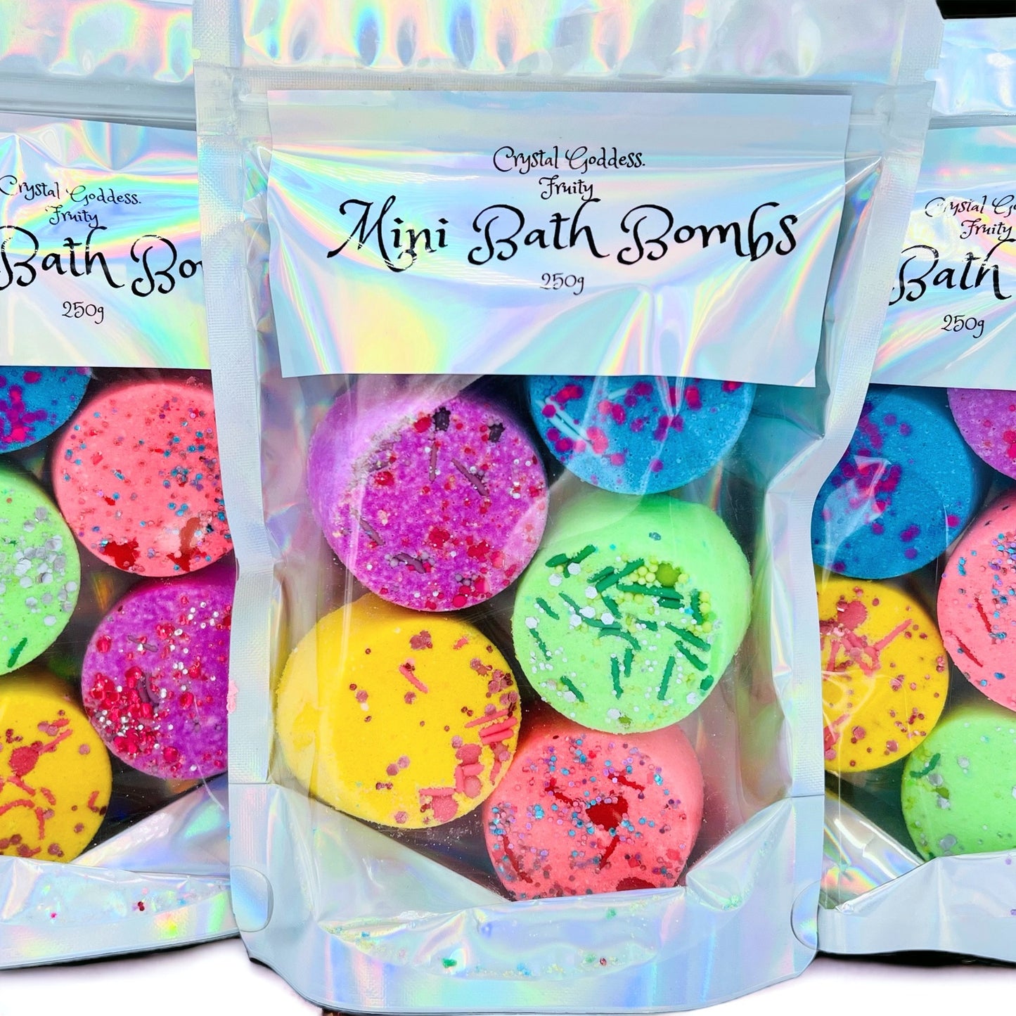 Mini Bath Bombs Fruity Fragrances.