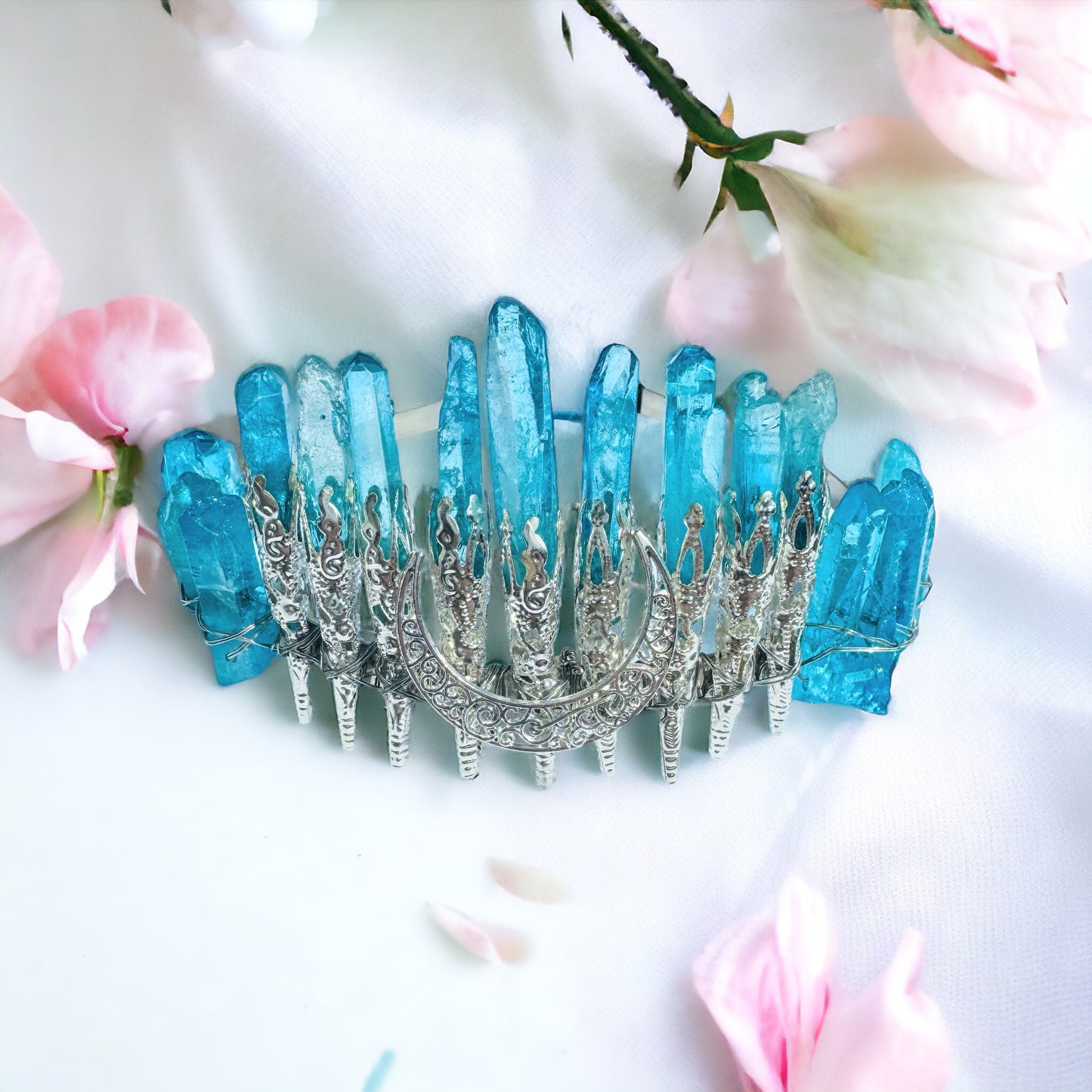 Aura Quartz Crystal Crowns