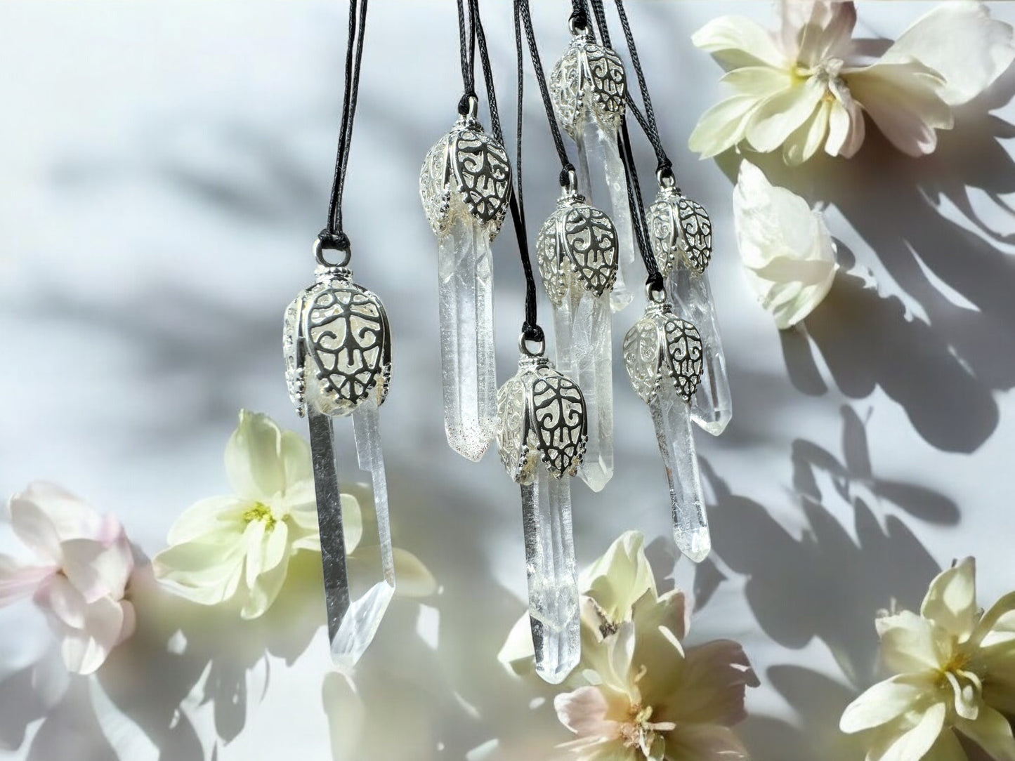 Filigree Clear Quartz Pendant