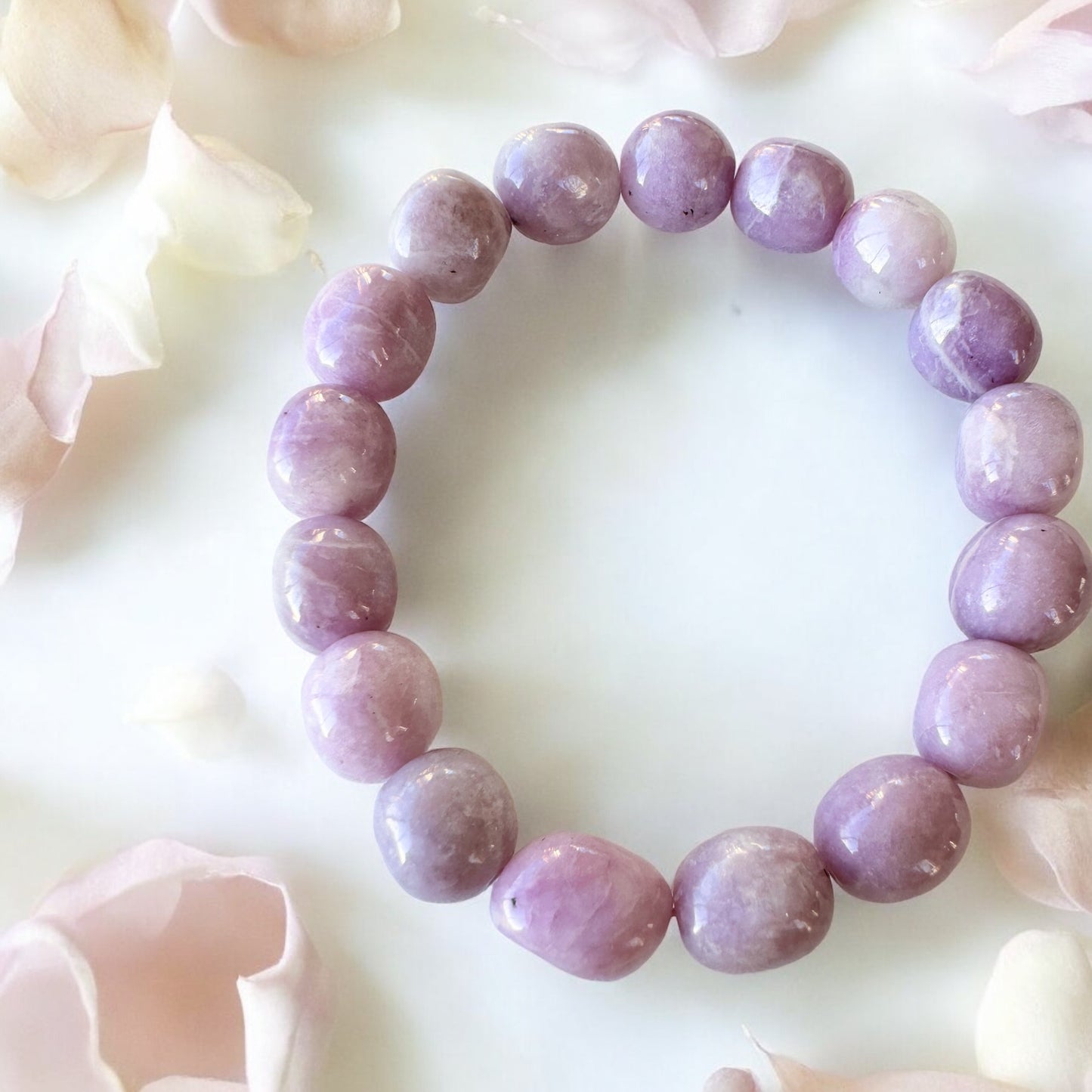 Tumbled Crystal Bead Bracelets.