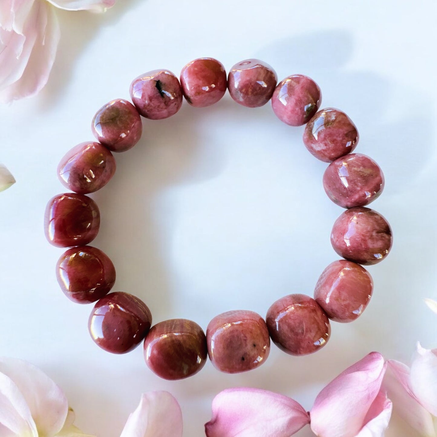 Tumbled Crystal Bead Bracelets.