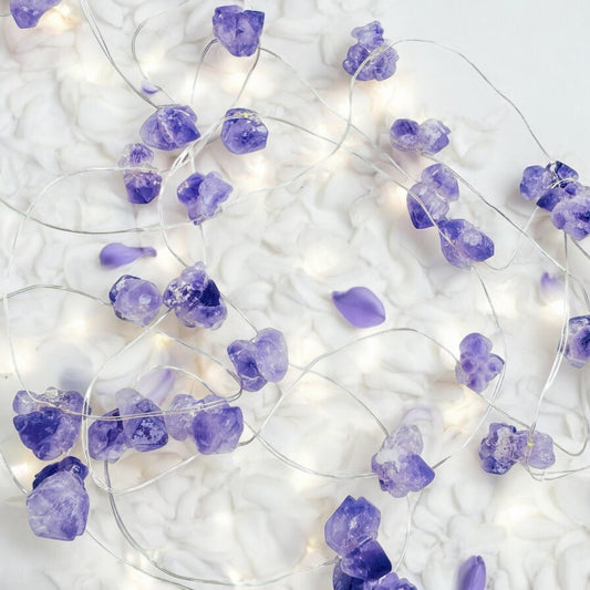 Crystal Fairy Lights Amethyst Flower