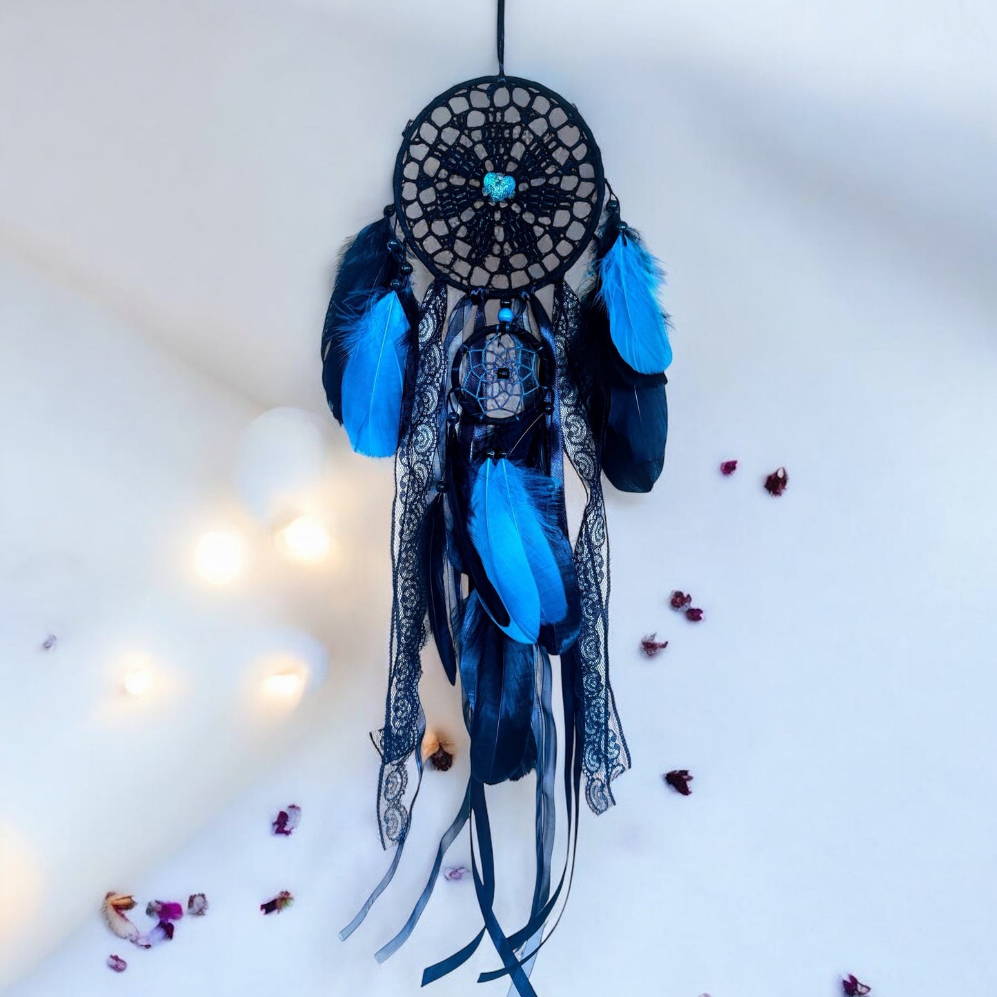 Turquoise Double Ring Dream Catcher