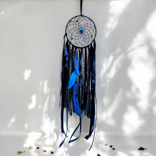 Single Ring Turquoise & Black Dream Catcher