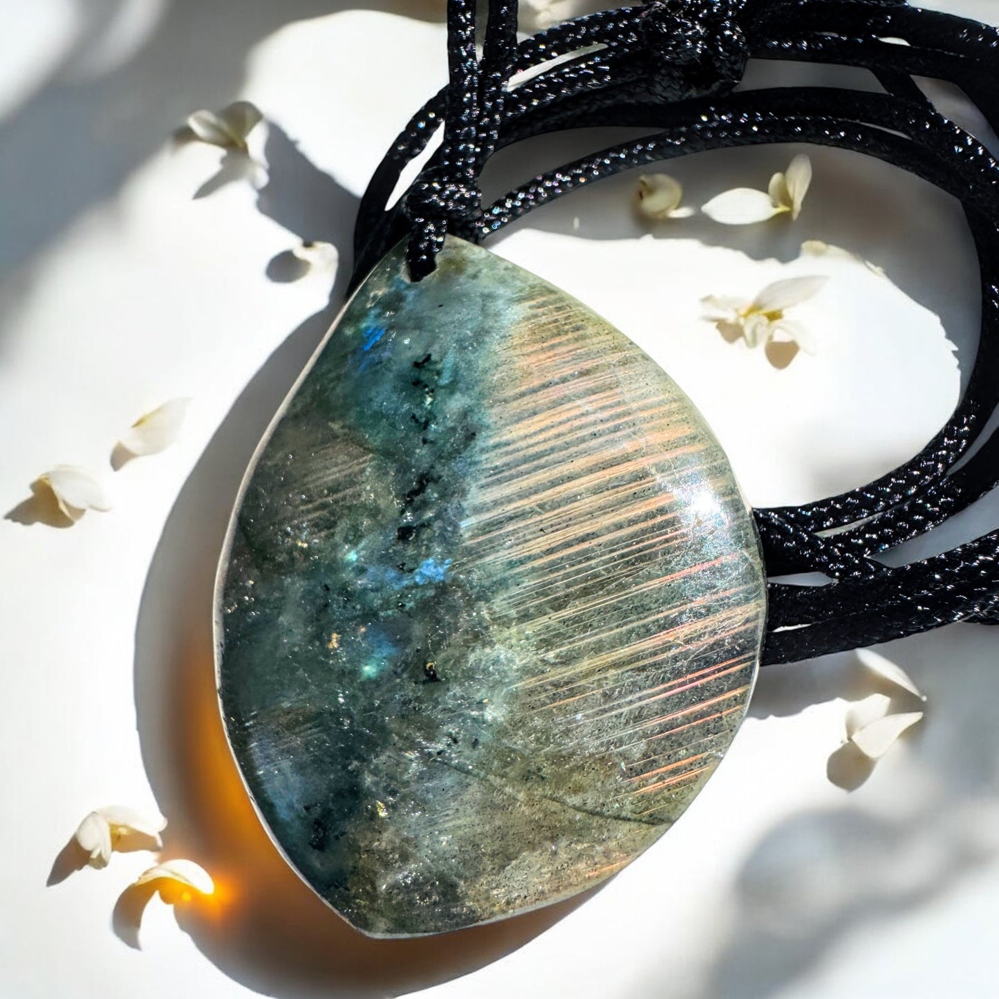 Labradorite Cut Polished Pendants