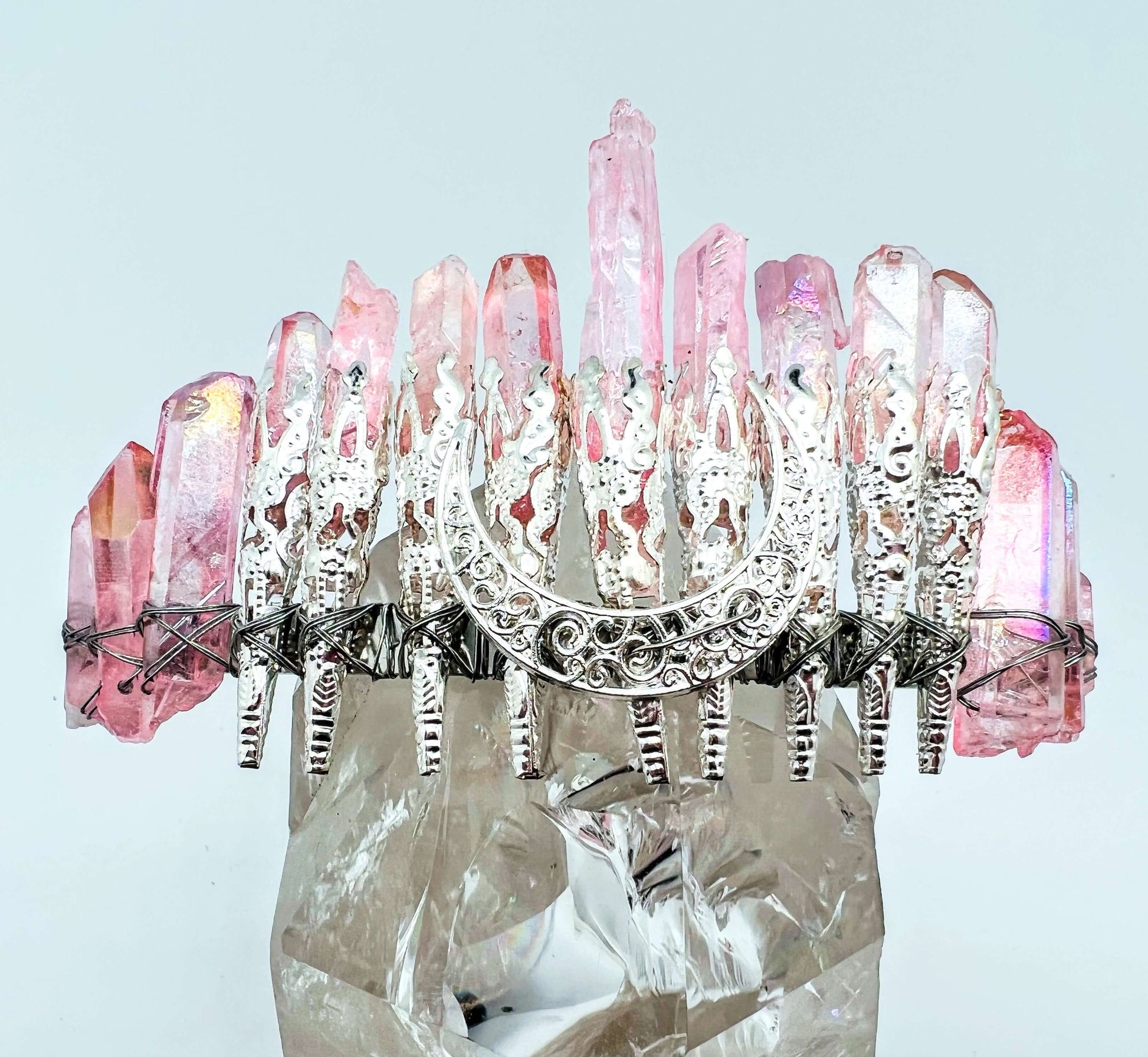 Beautiful crystal crown in pink