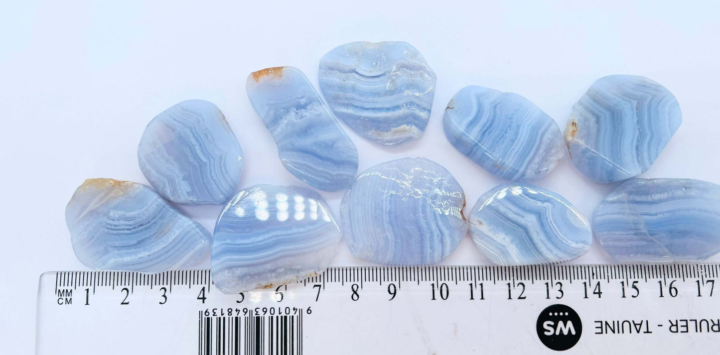 Blue Lace Agate Pieces.