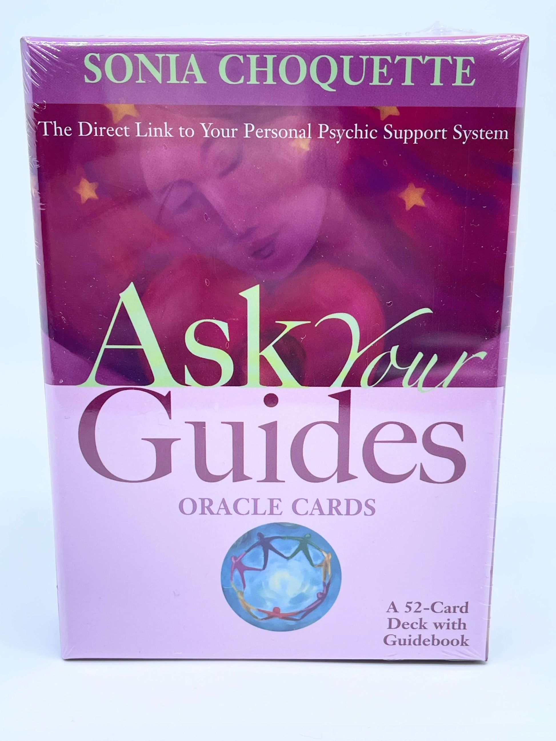 Ask your guides oracle deck cards on white background 