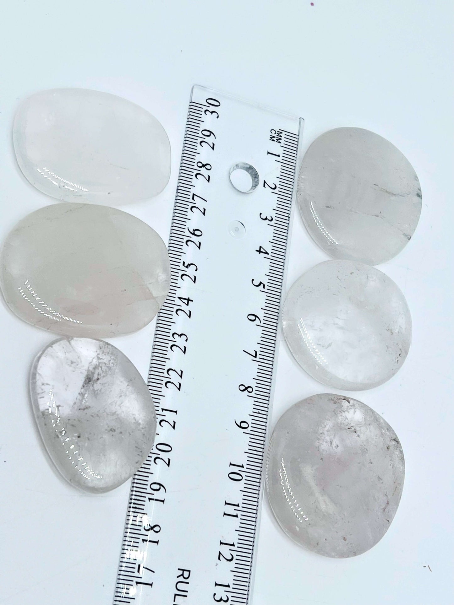 Clear Quartz Palm Stone.