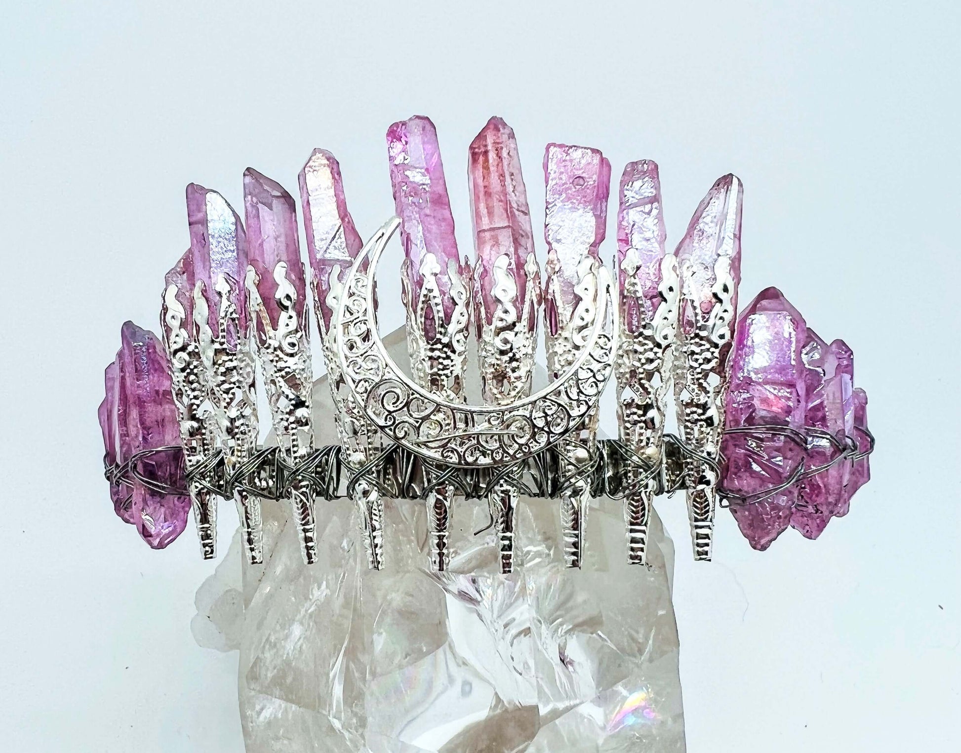 Beautiful crystal crown in pink