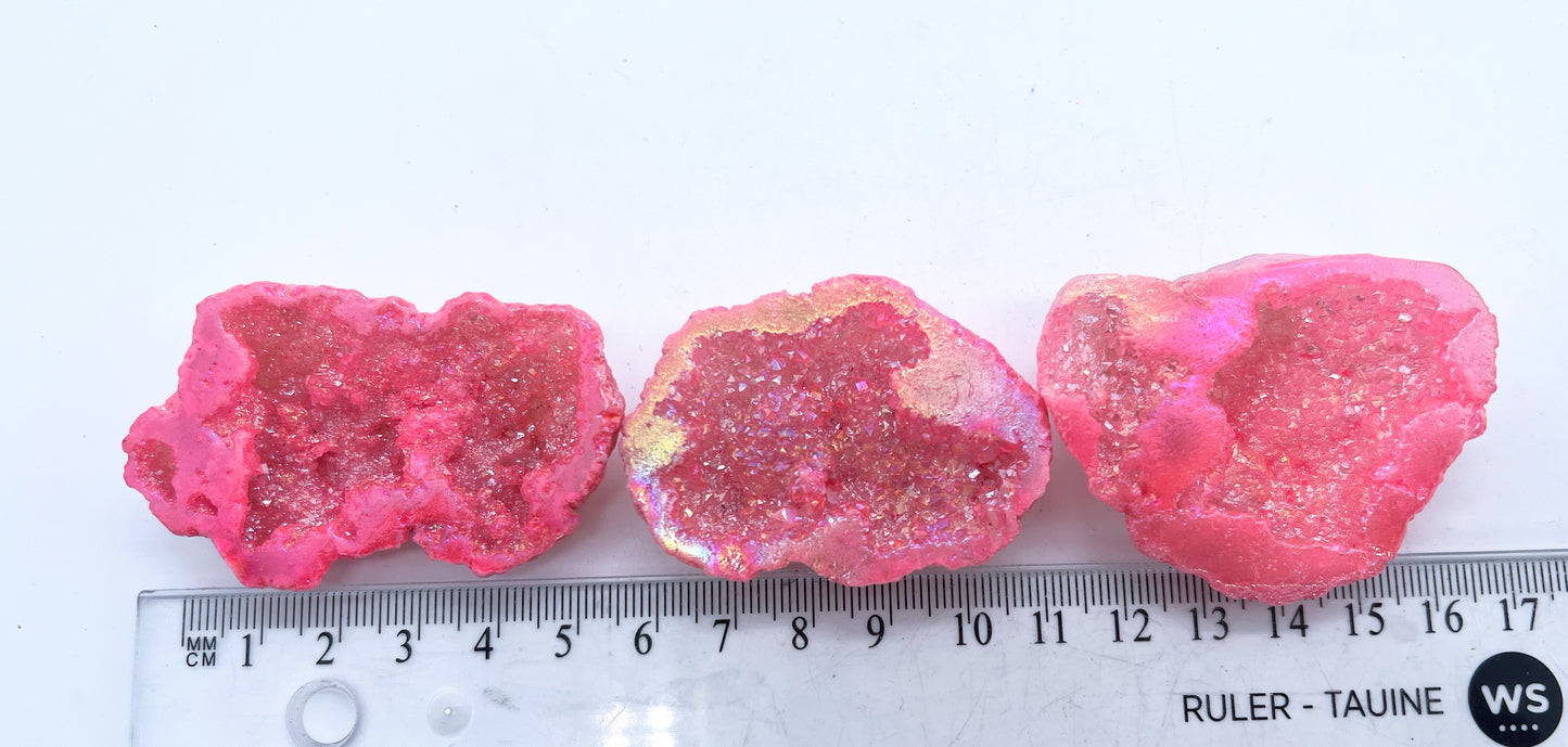 Mini Aura Geodes Pink.