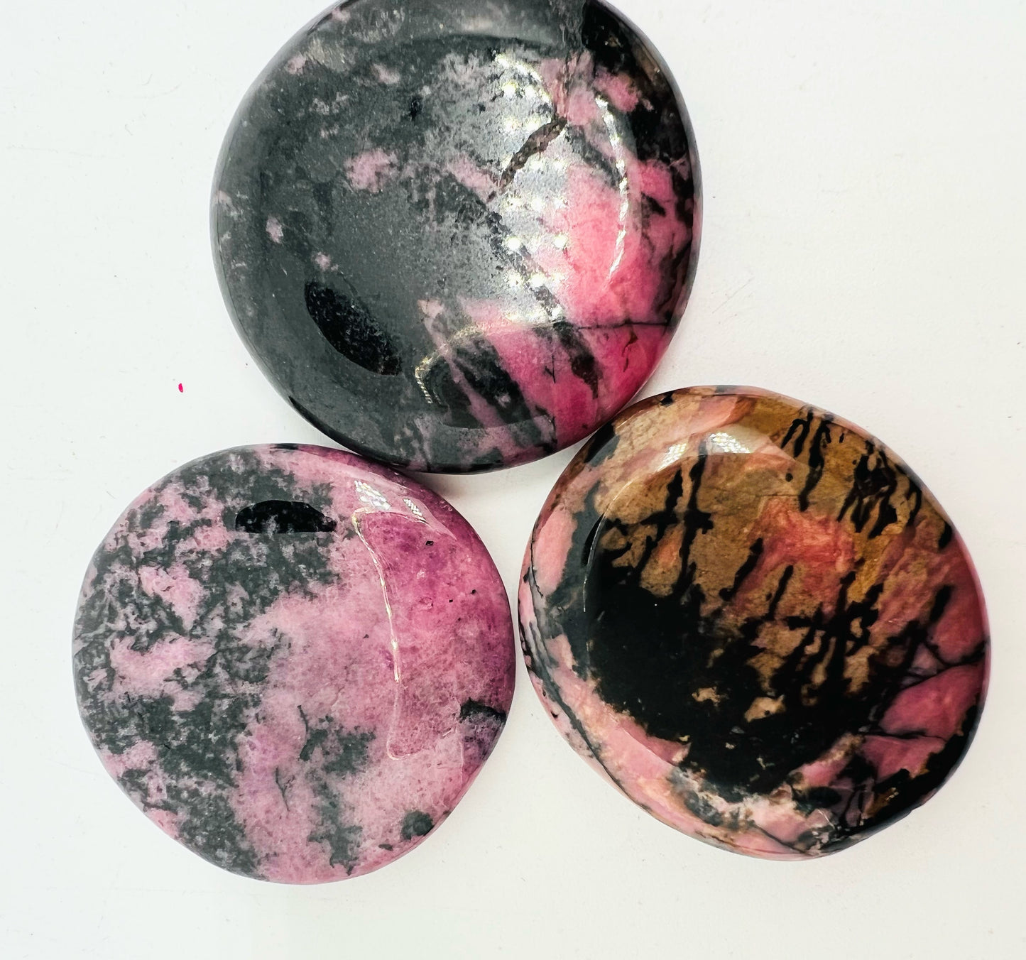 Rhodonite flat  Stones