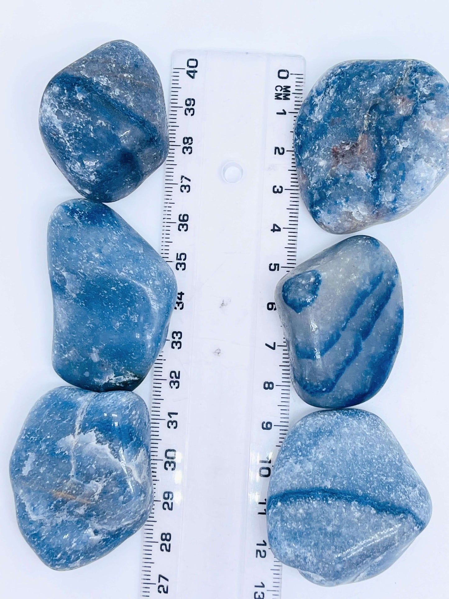 Blue Quartz Large Tumbled Stone