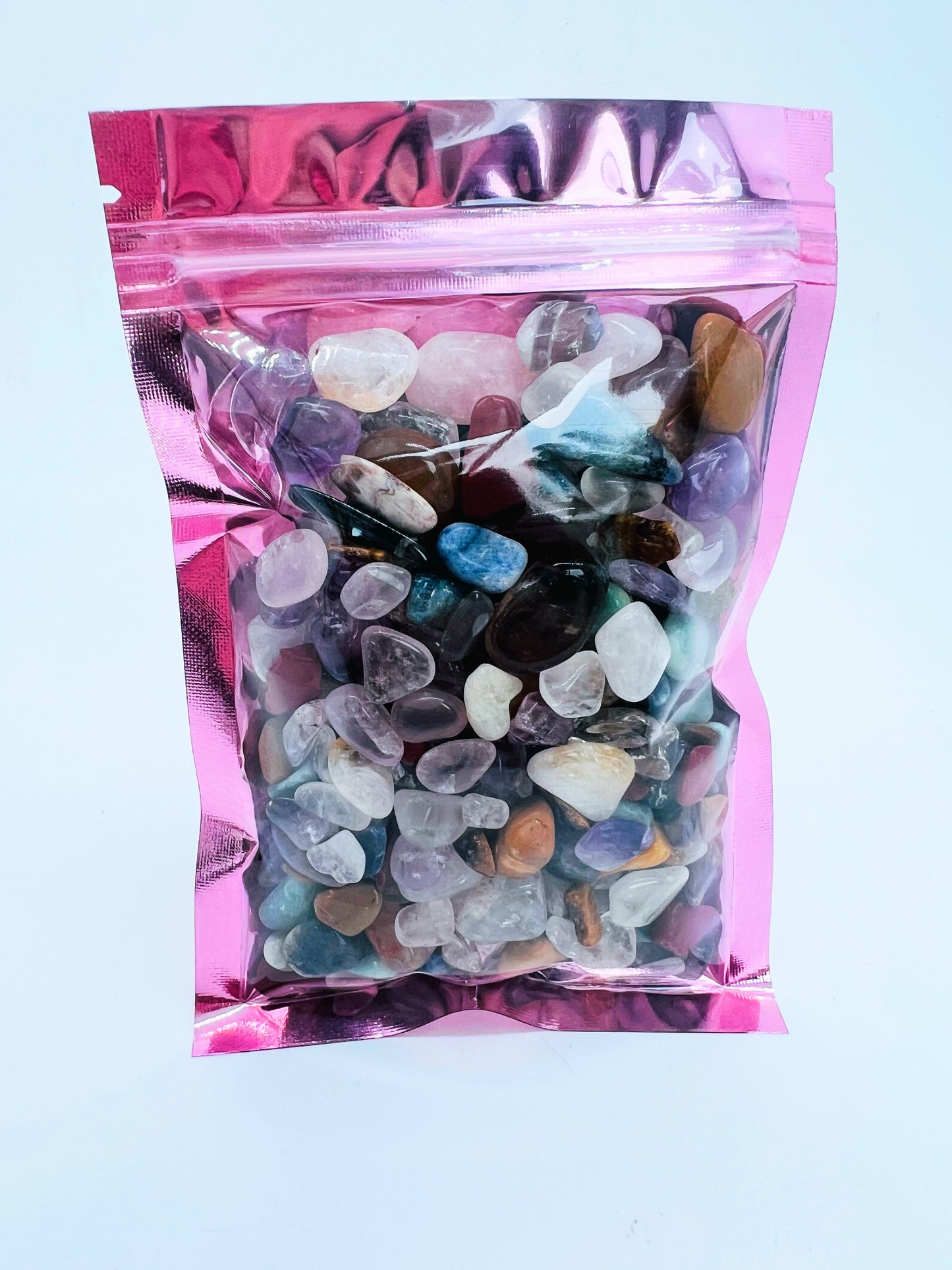 Tumbled Crystal Bags 200+g 4 sizes Available.