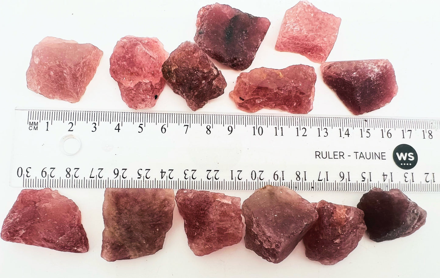 Strawberry Quartz Rough (transparent)