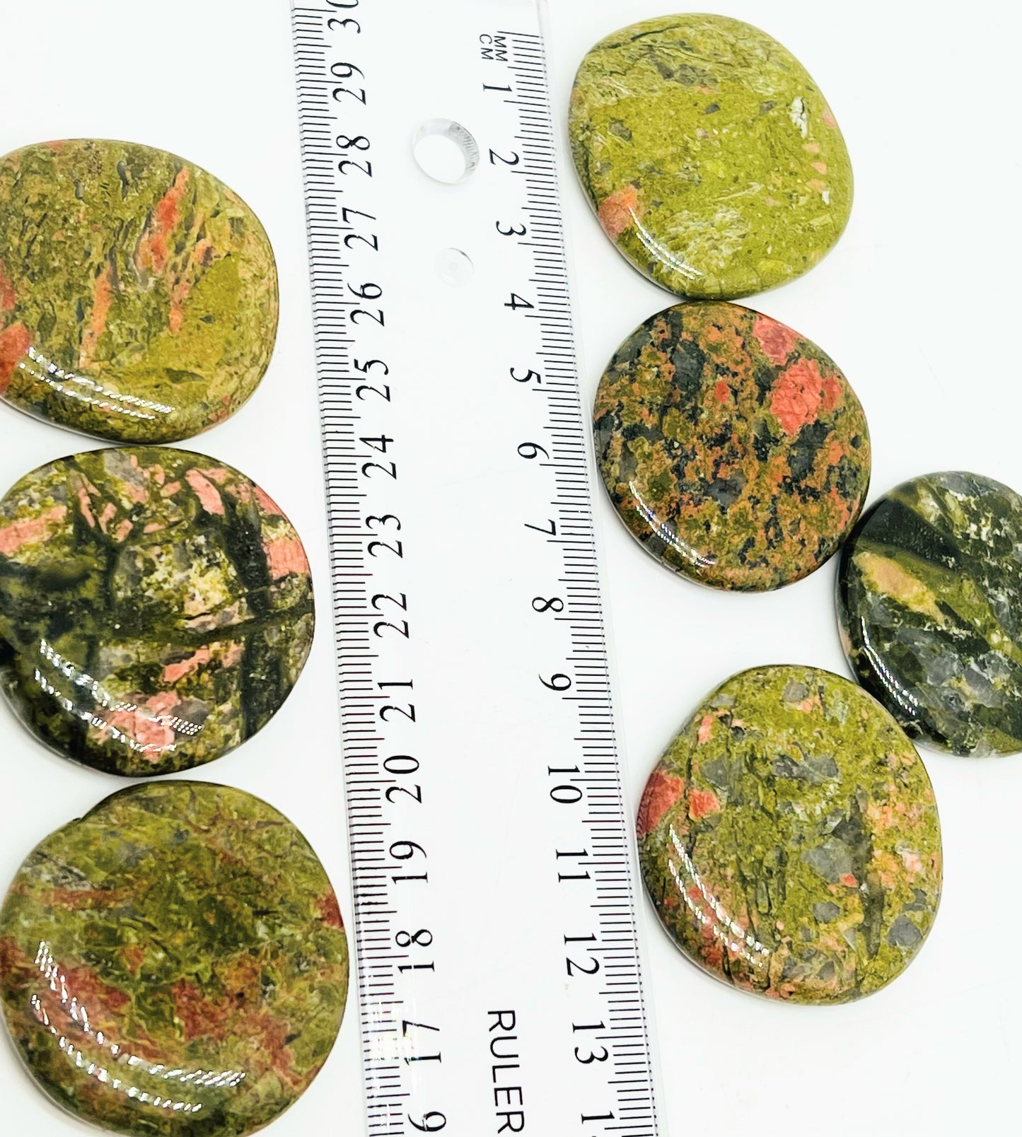 Unakite Palm Stone.