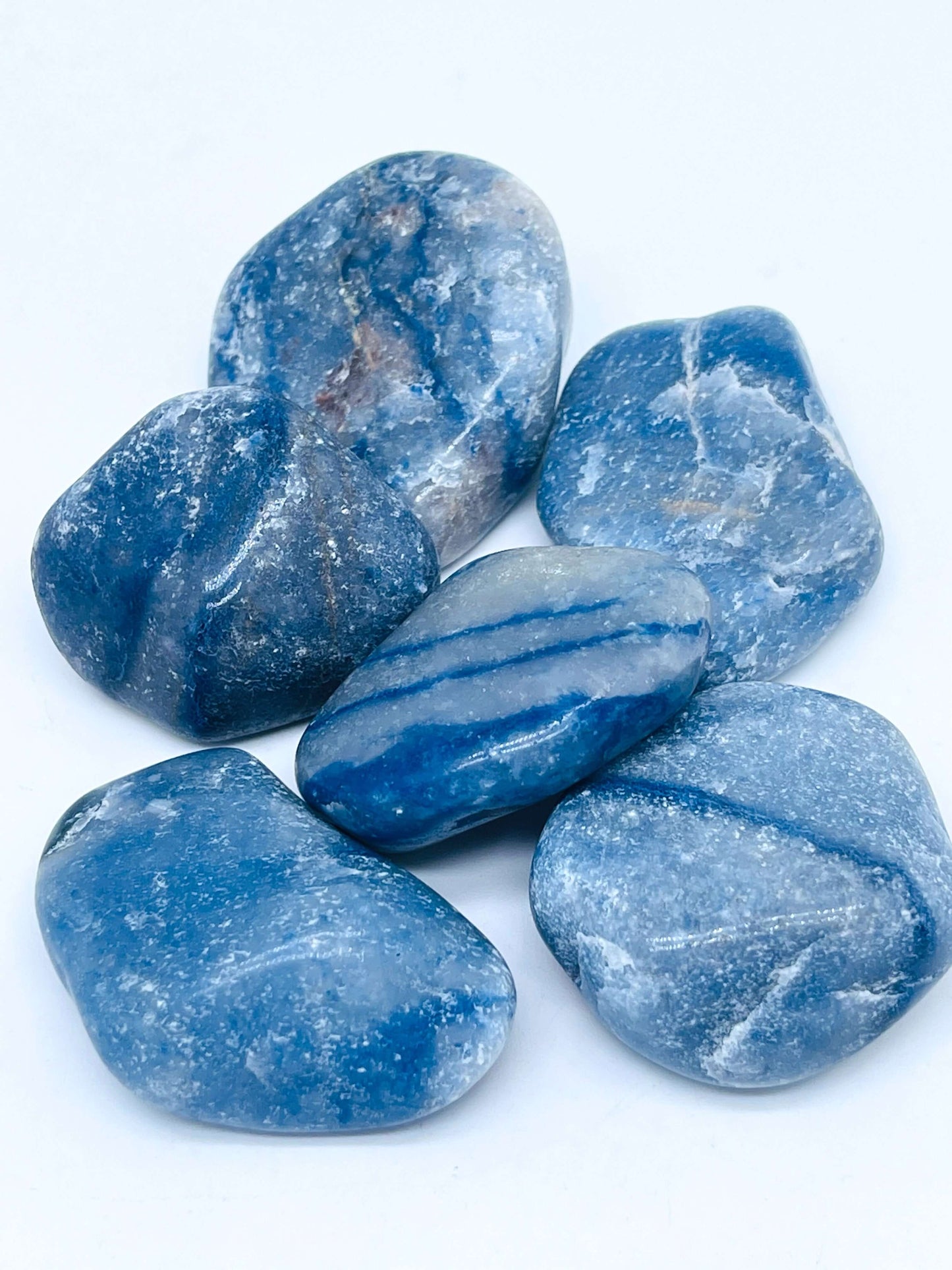 Blue Quartz Large Tumbled Stone