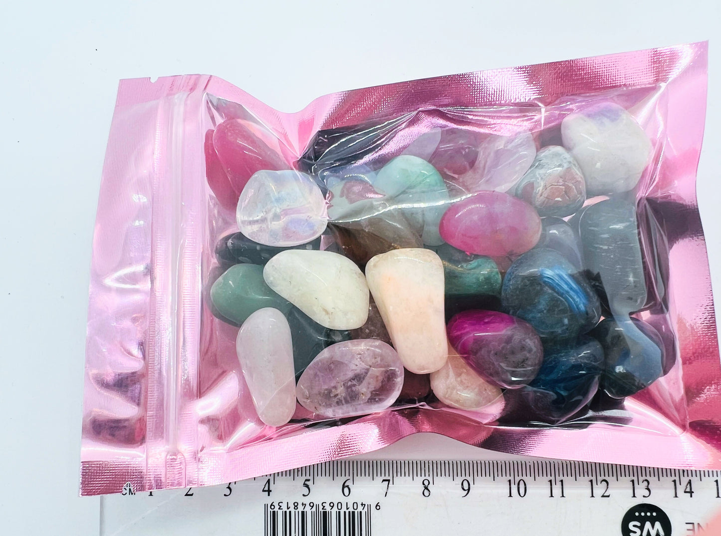 Tumbled Crystal Bags 200+g 4 sizes Available.